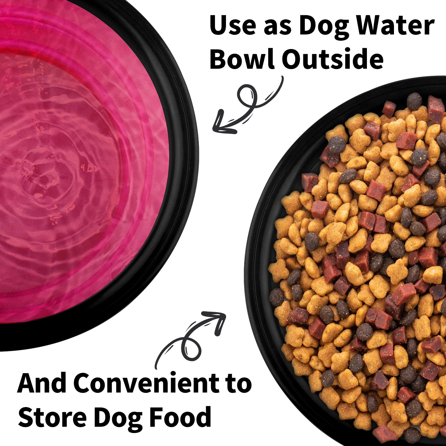 Paercute Collapsible Dog Bowl, Lightweight And Portable, Ideal For Travel, Hiking, Camping, And Everyday Use