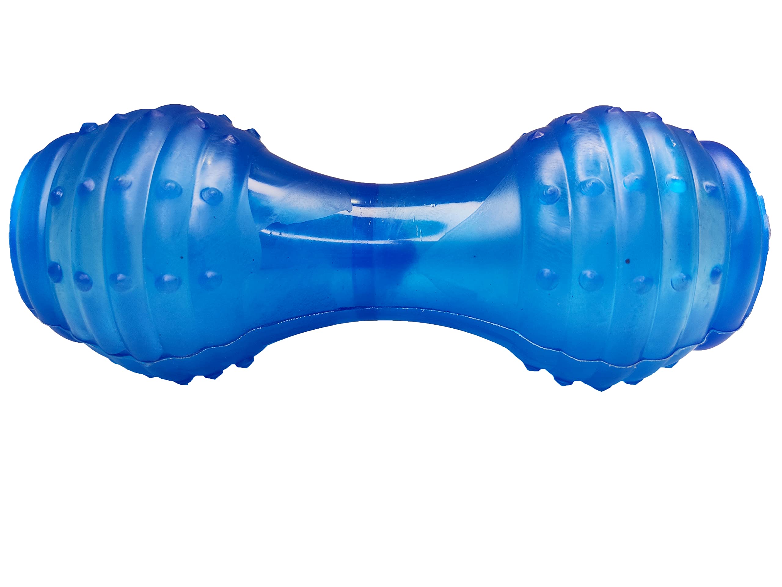 Chullbull Pet Products Non Toxic Silicone Rubber Flexible Dumbbell Shaped Hollow Dog Puppy Teething Chew Toy Increases Jaw Stren