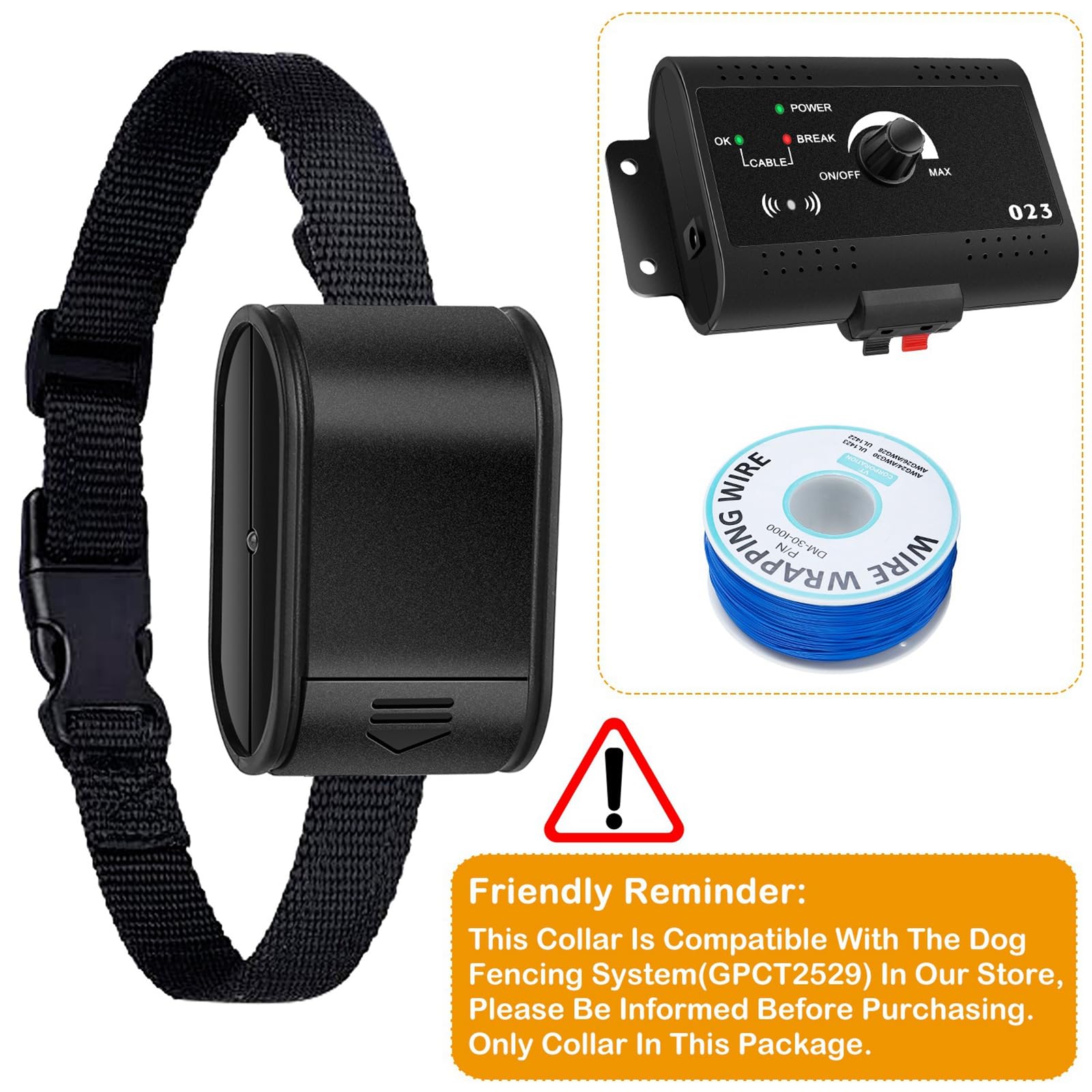 Kocaso Dog Training Collar, Electronic Dog Shock Collar With Beep & Shock,Waterproof Adjustable Electric Dog Collar Set For Smal