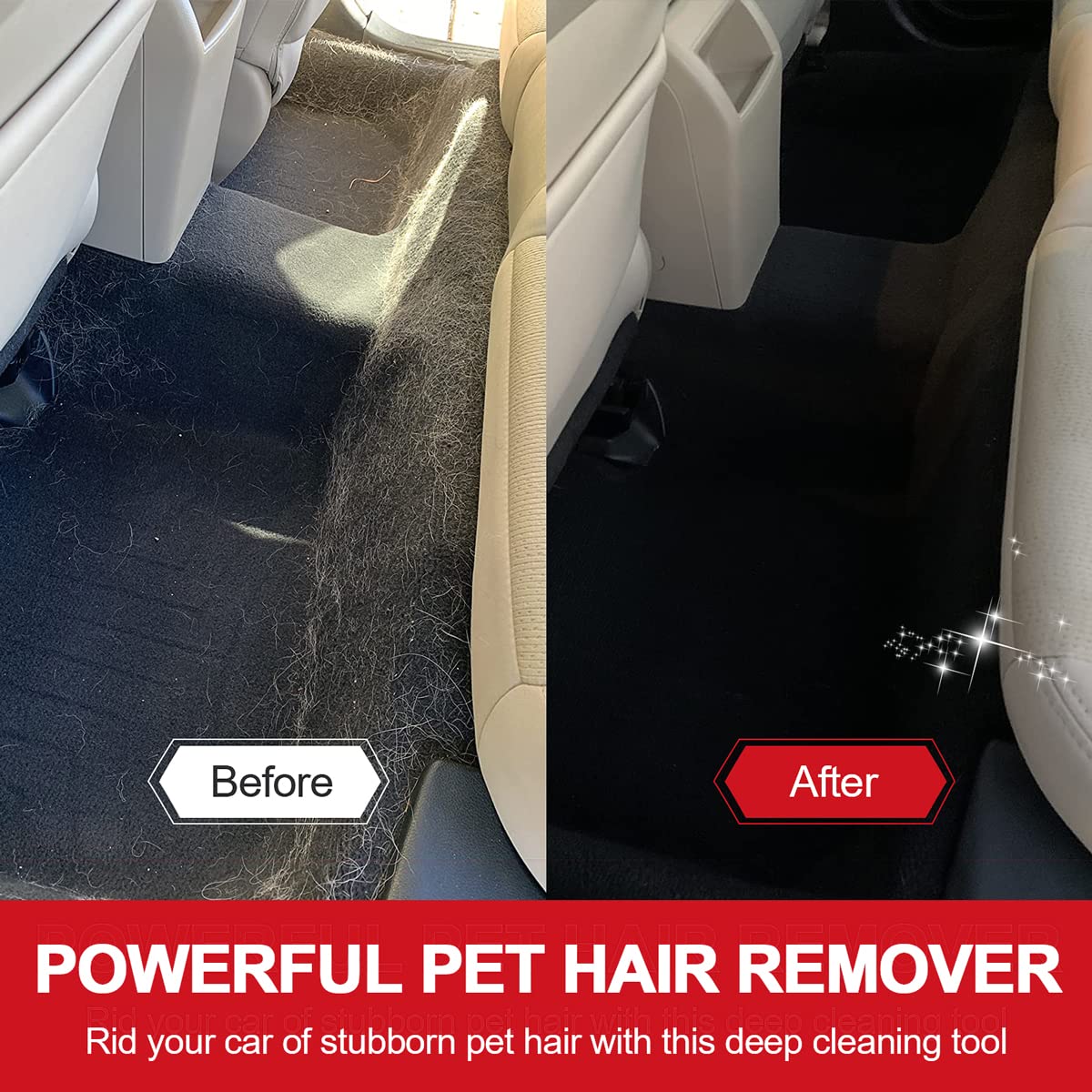 Elemsy Pet Hair Remover, Dog Cat Hair Remover, Lint Cleaner Pro, Fur Removal Tool, Portable Carpet Scraper, Fuzz Rollers Hairbal