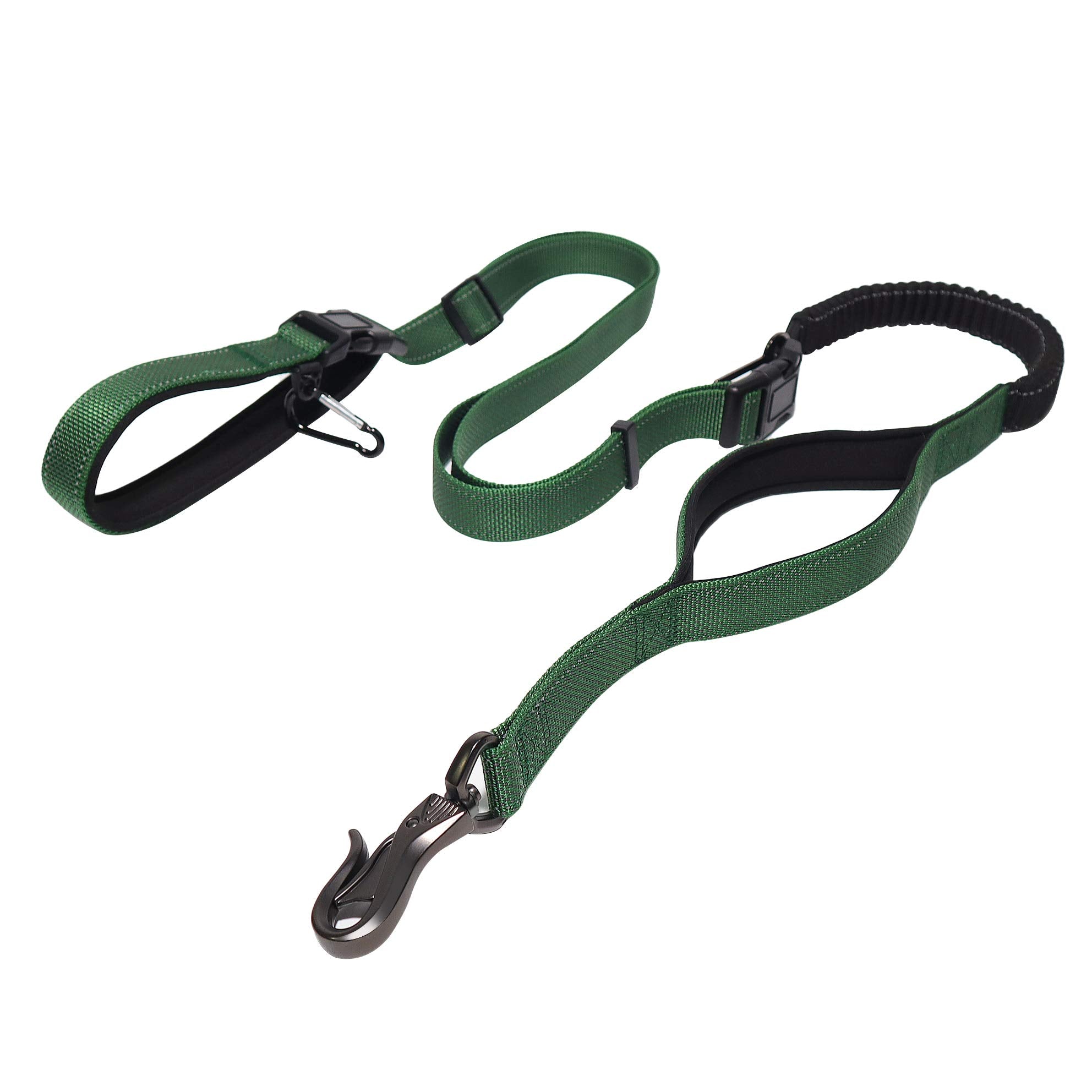 LOS ANDES Heavy Duty Dog Leash, 5-8 FT Walking Leash, Traffic Handle Extra Control, Shock Absorbing Bungee Leash with Car Seat B