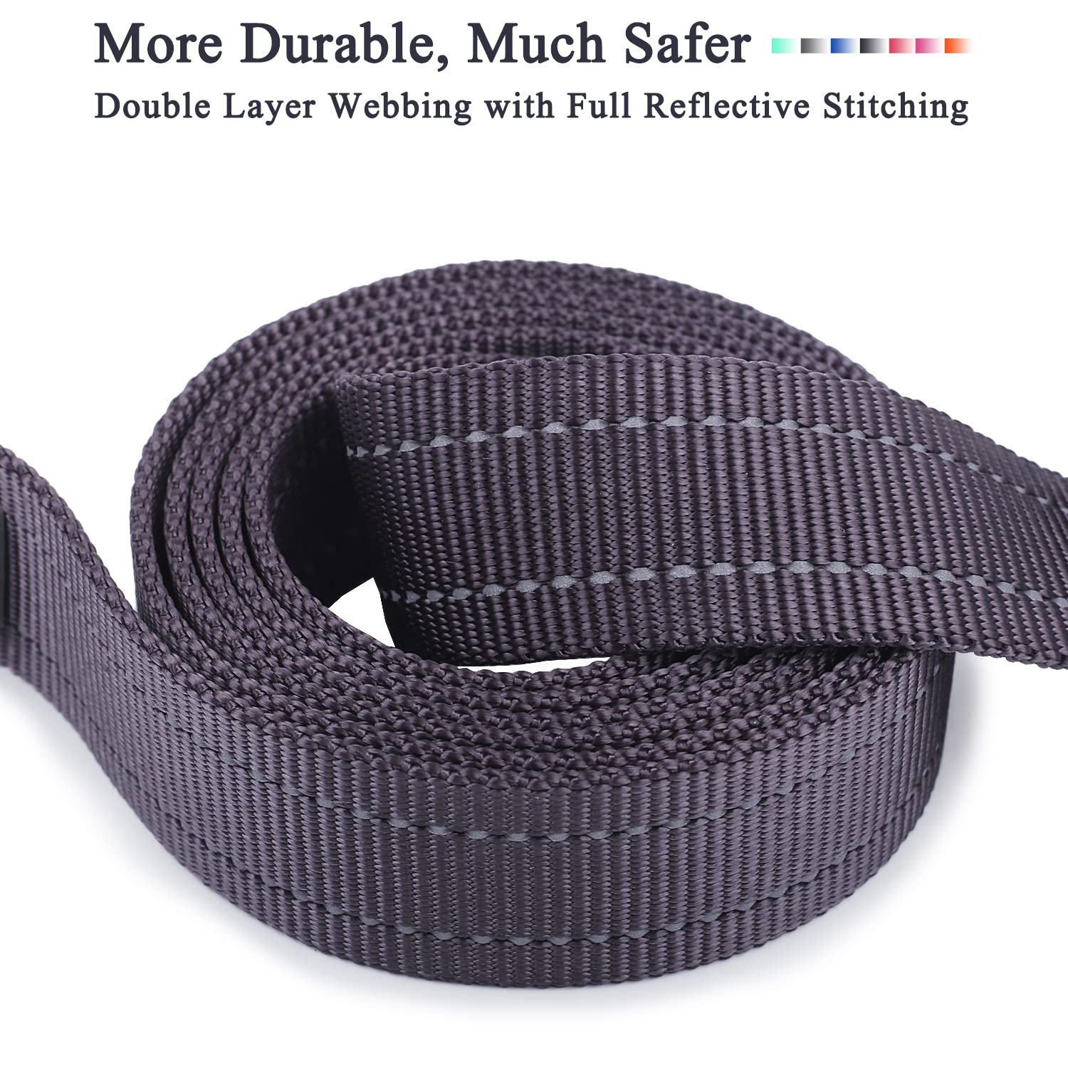 VIVAGLORY Dog Training Leash With Comfortable Padded Handle, Heavy Duty Reflective for Safety Walking, Medium & Large Dogs