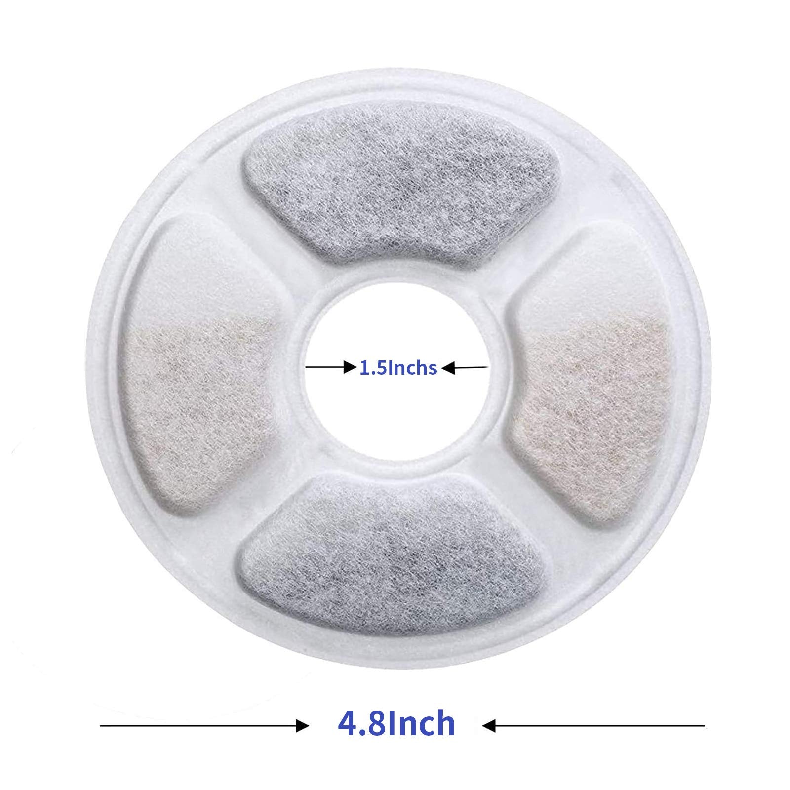 Replacement Filters For Pet Water Fountain - Activated Carbon Filters For Cats And Dogs Automatic Water Dispenser (16 Pack)