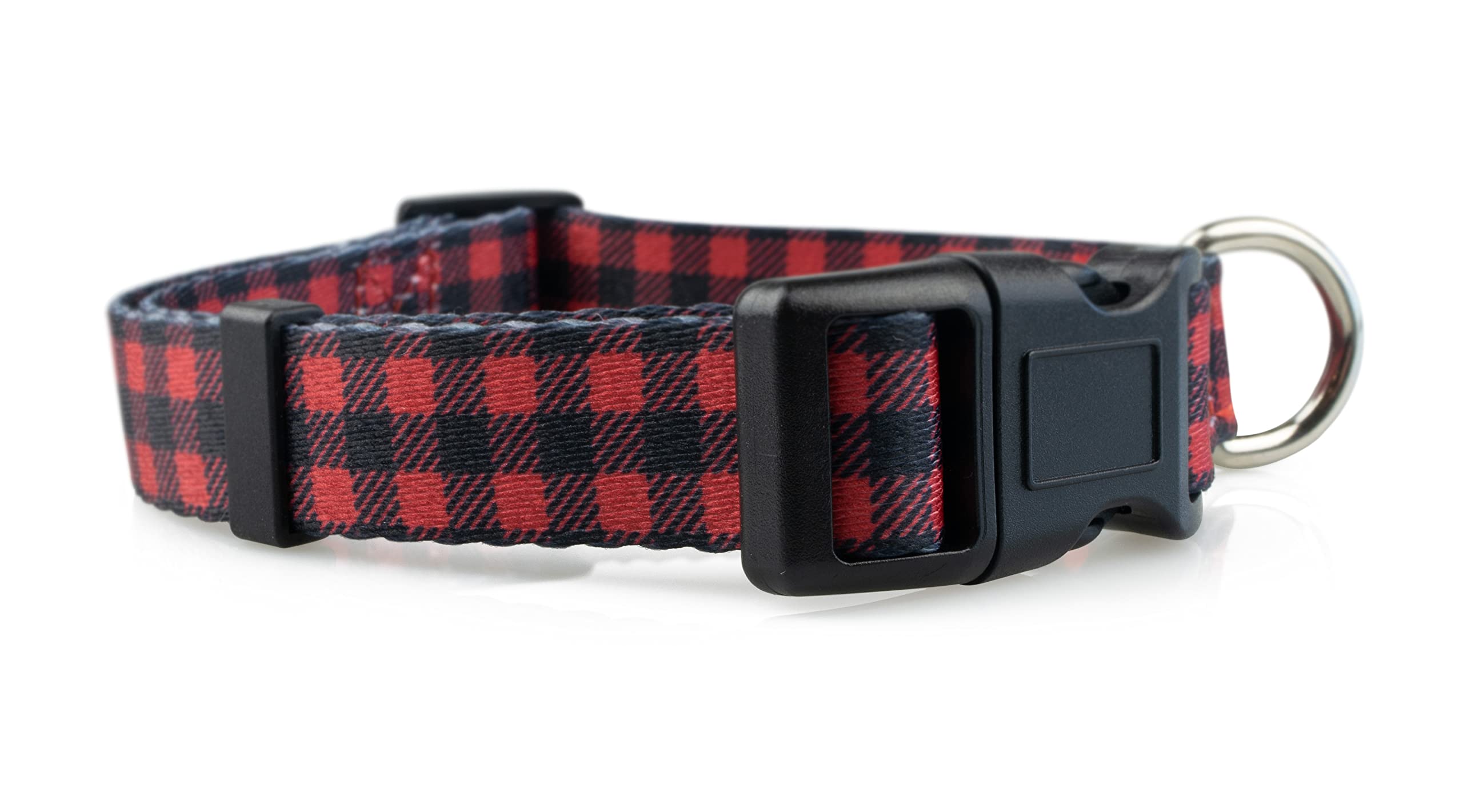 Limeloot Buffalo Plaid Dog Collar, Medium