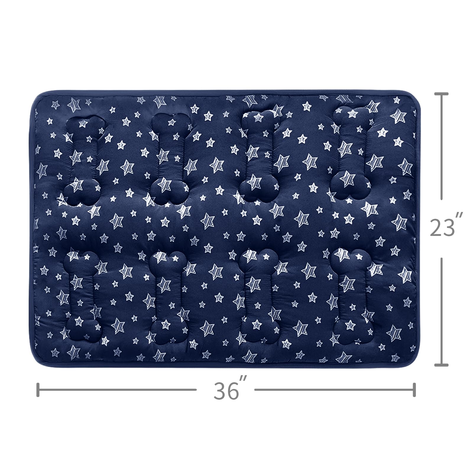 Dog Crate Mat (36'' X 23''), Soft Dog Bed Mat with Cute Prints, Personalized Dog Crate Pad, Anti-Slip Bottom, Machine Washable K