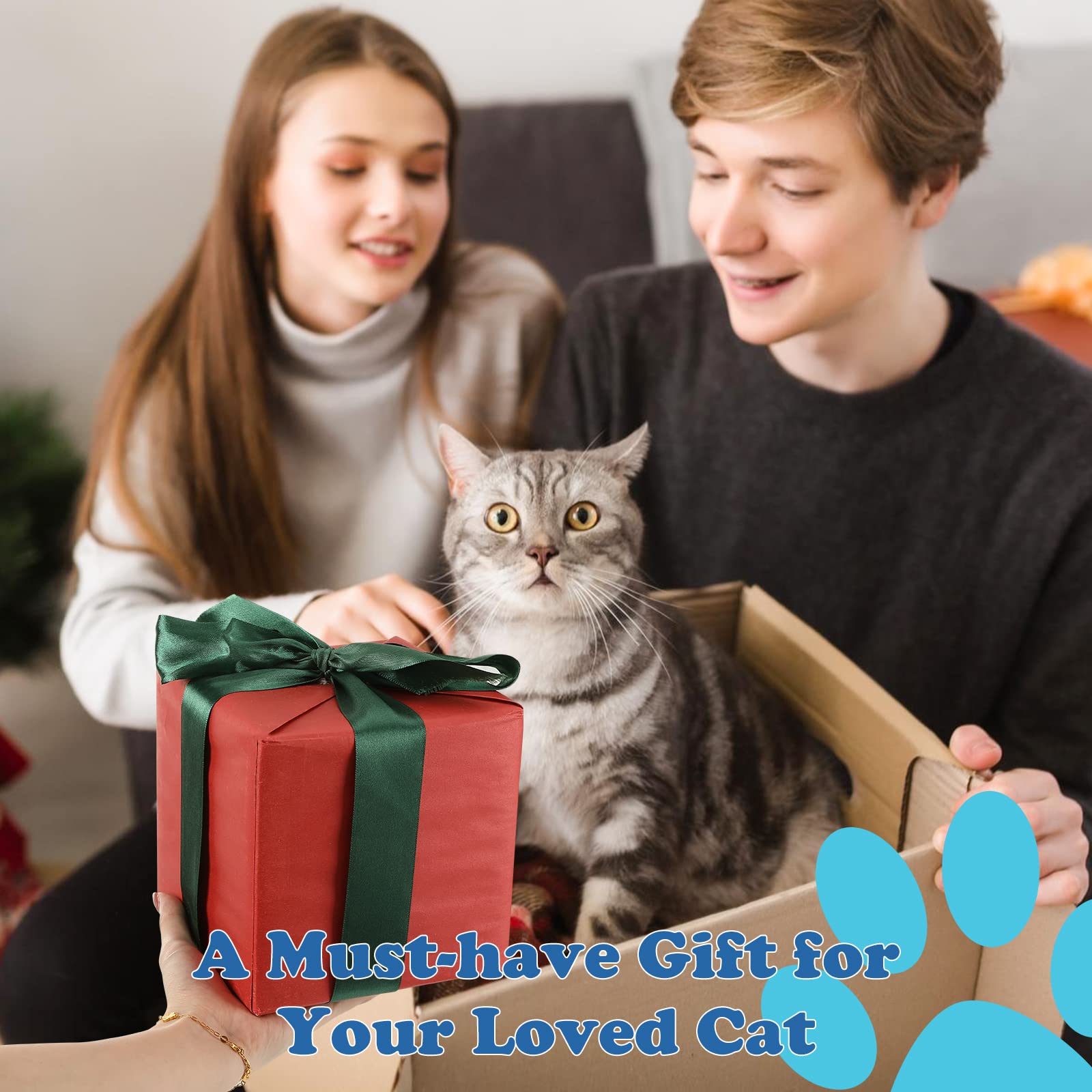 Pawaboo Cat Toys, 2 Pack Catnip Toys With Bell And Crinkle Paper, Soft And Durable Kitten Toys, Interactive Cat Toys For Indoor Cats, Cat Plush Kicker Toys For Kittens Kitty, Cute Cat Stuff