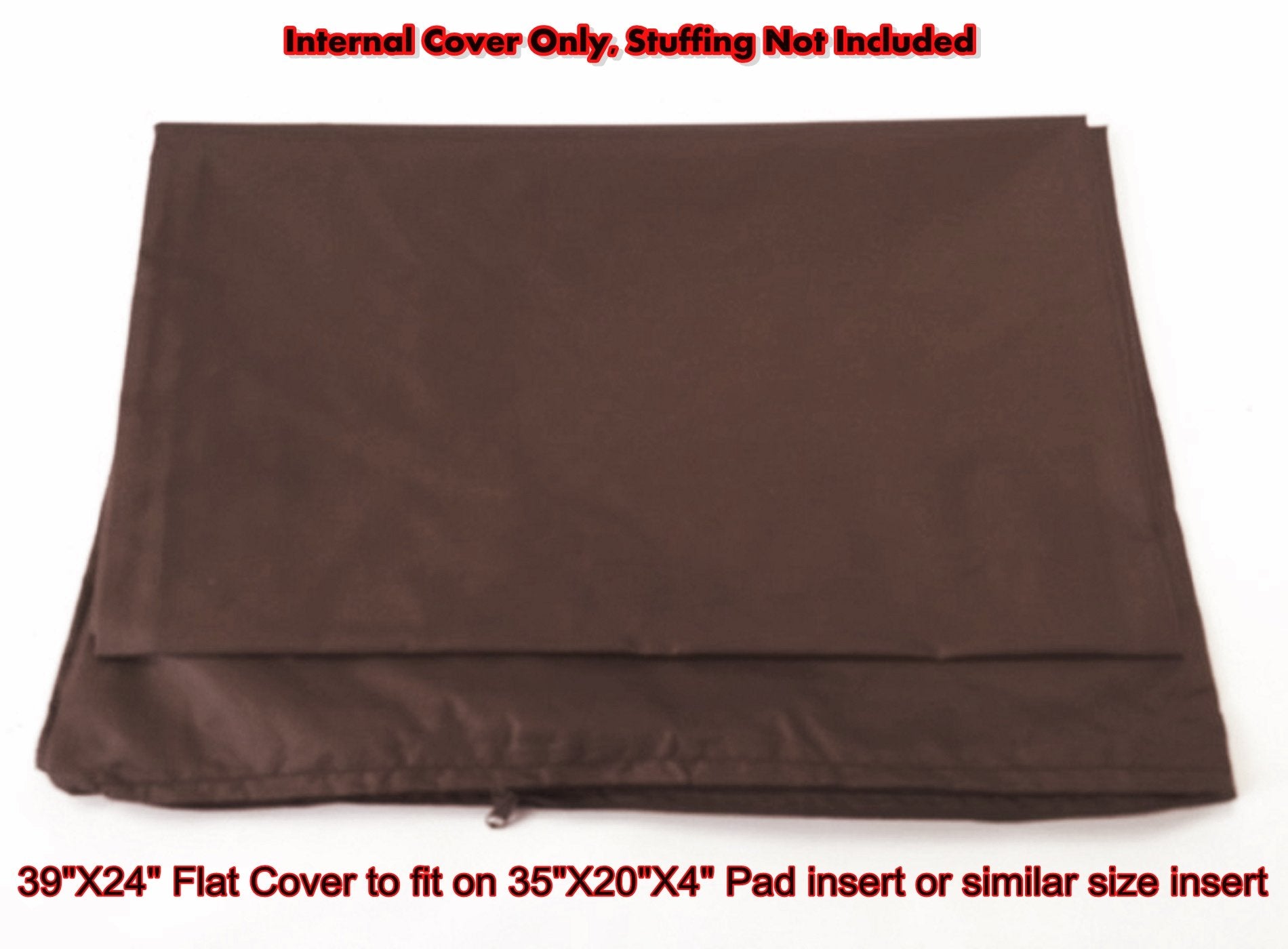 Dogbed4Less 2 Pack Internal Duvet Case Waterproof Zipper Dog Bed Cover For Small Medium 35'X20'X4' Memory Foam Pad Pet Bed - 41'X31' Flat