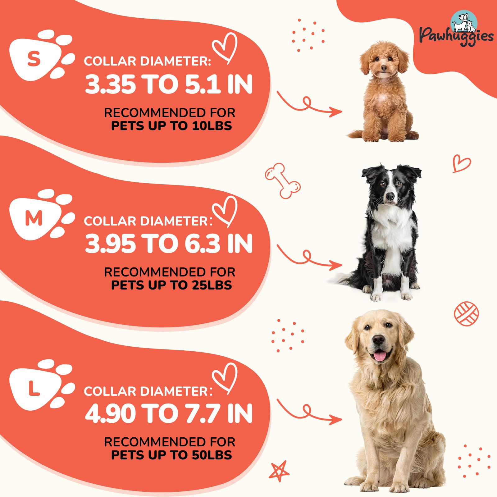 Orange Dog Collar And Leash Set For Large Dog, Breathable, Anti-Odor & Soft, Comfortable For Sensitive Skin Puppies, 90% Bamboo
