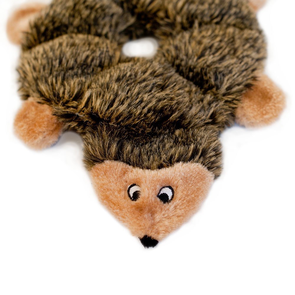 Zippypaws - Loopy - No Stuffing Squeaky Plush Dog Toy - For Small And Medium Dogs - Hedgehog