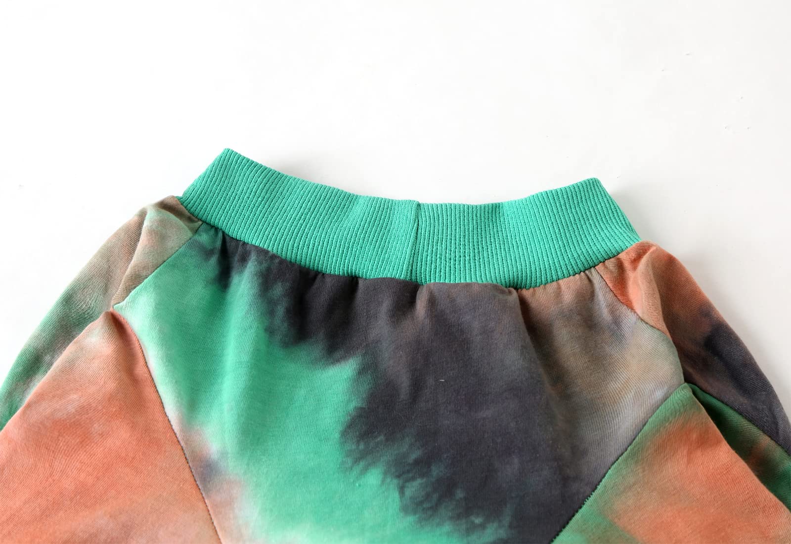 Pripre Dog T Shirt Striped Tie Dye Dog Clothes For Large Dogs Breathable Stretchy Cotton Clothes Dog Pajamas (Greenorange, Xxl)