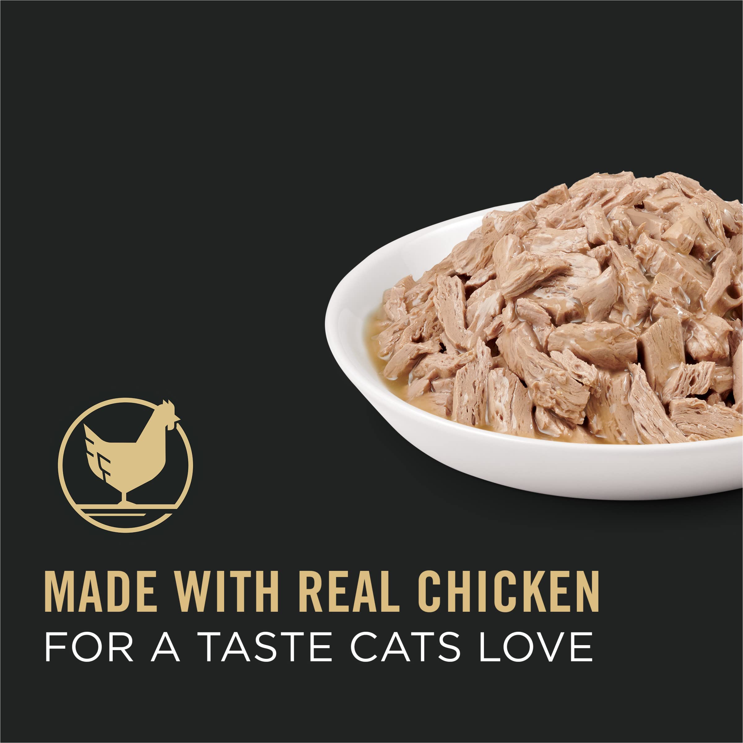 Purina Pro Plan Complete Essentials High Protein Cat Food Gravy, Wet Cat Food Chicken Entree - (Pack of 24) 5.5 oz. Cans