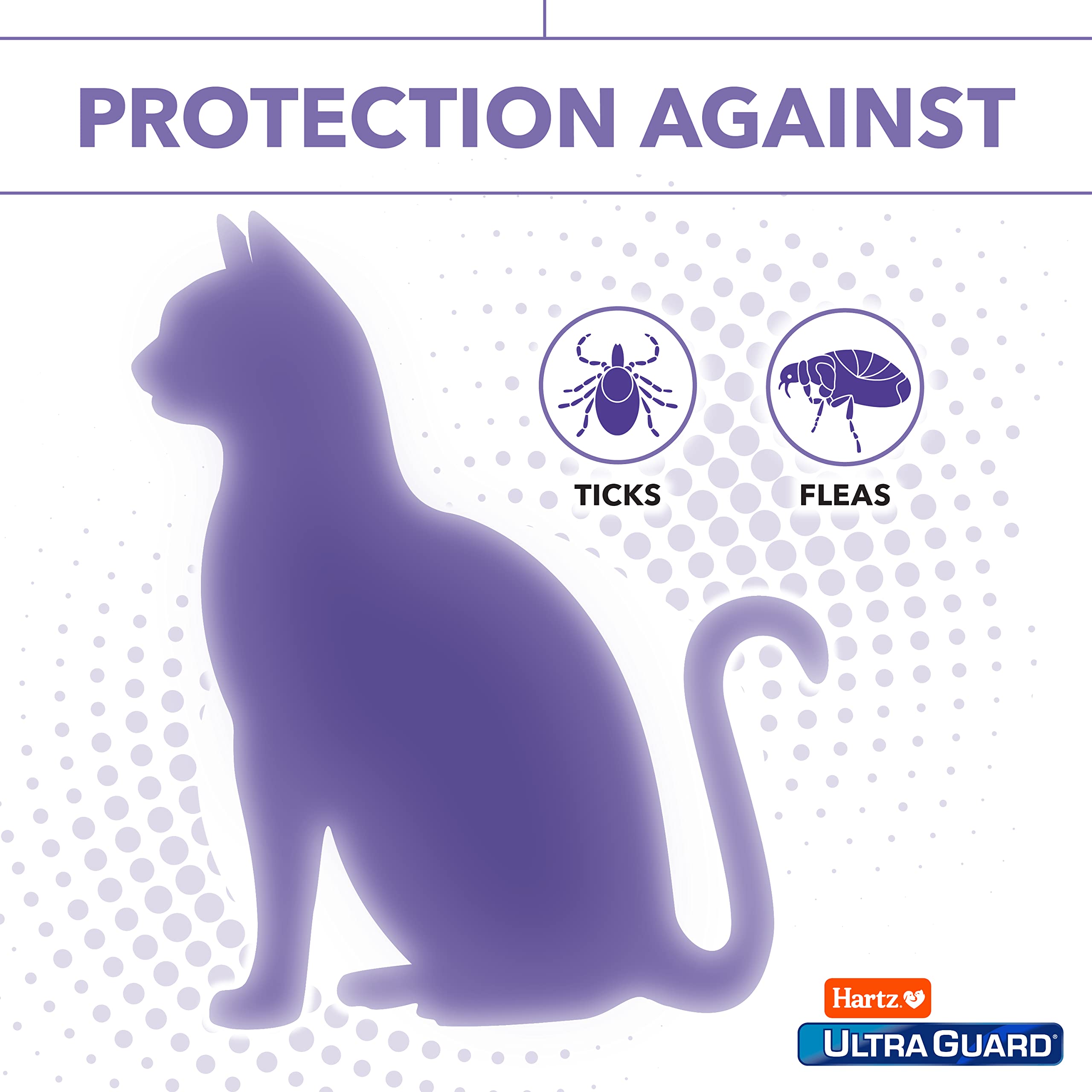 Hartz UltraGuard Flea & Tick Collar for Cats and Kittens - 7 Month Protection, Purple, Model 032700907457