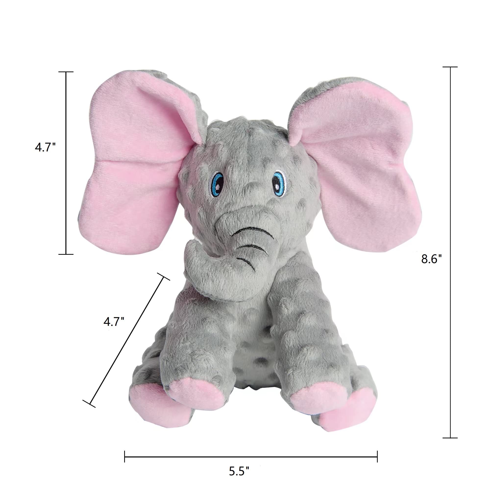 Dododola Dog Toys Puppy Toys Cute Squeaky Elephant Dog Toy With Crinkle Paper Stuffed Plush Animal Dog Toys To Keep Them Busy Fo