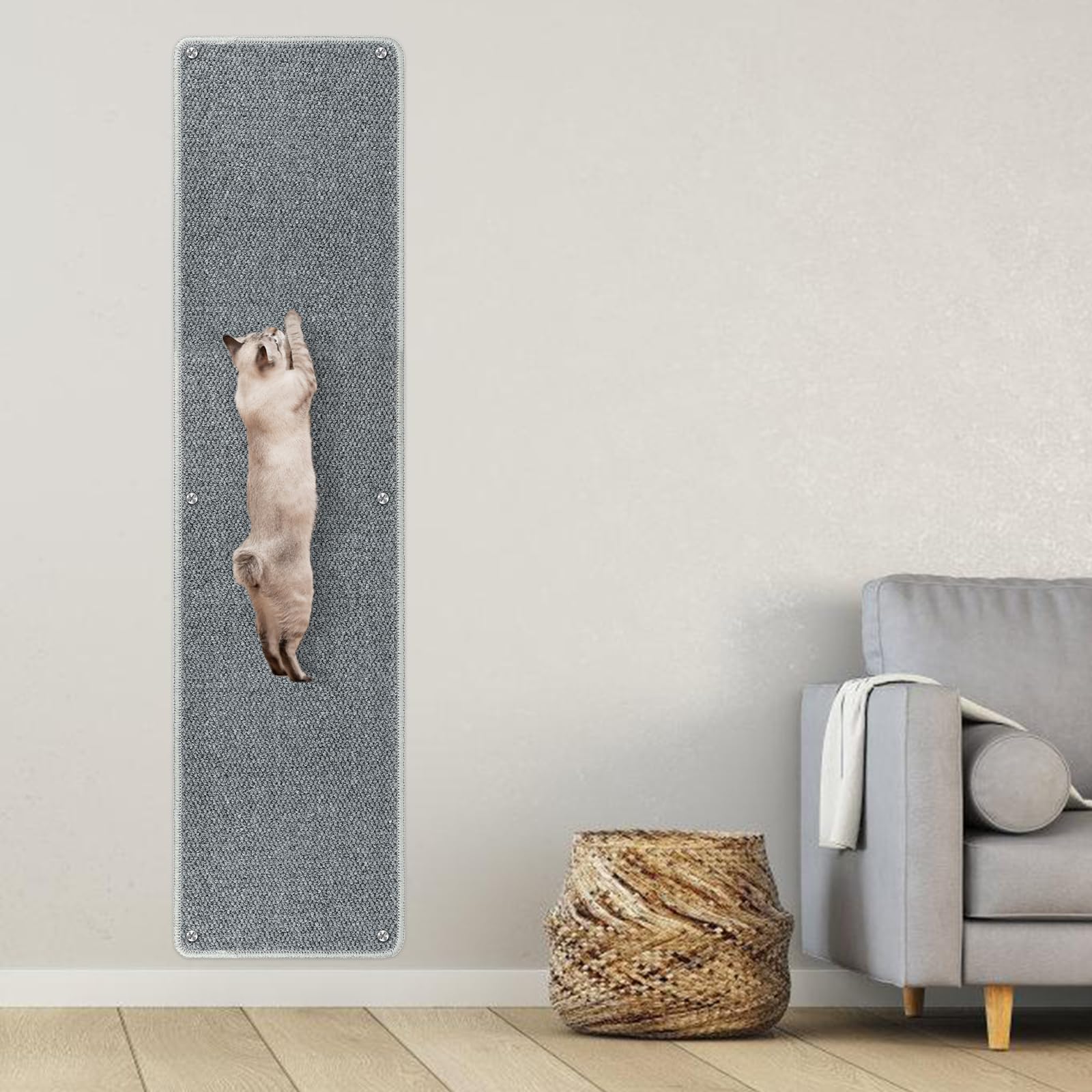 71'' X 15.8'' Thickened Cat Wall Climbing Carpet, Extra Large Cat Wall Scratcher Mat Tall Durable Wall Mounted Climbing Cat Scra