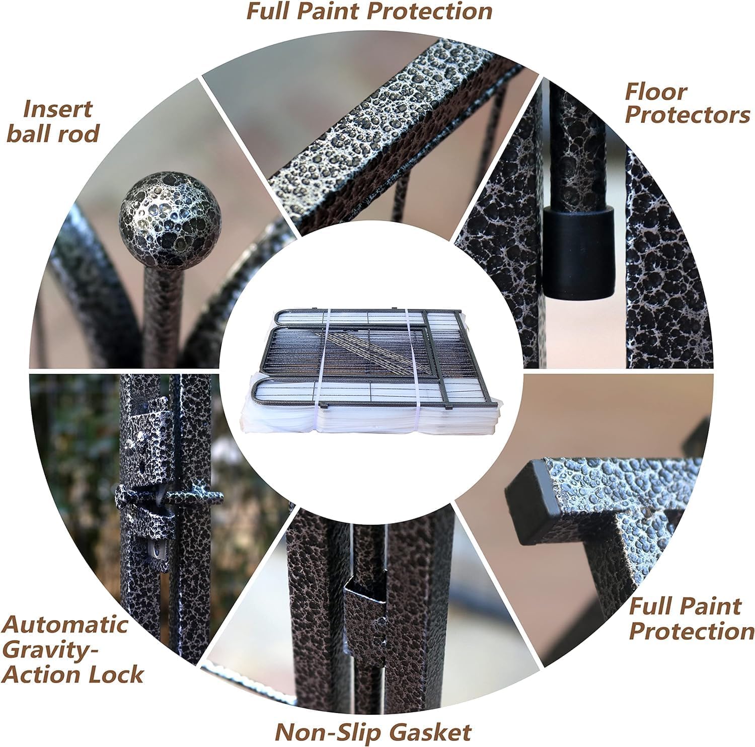 Dog Playpen,24/32/40 Inch Height In Heavy Duty,Folding Indoor Outdoor Dog Exercise Fence, Portable Pet Playpen With Door For Lar