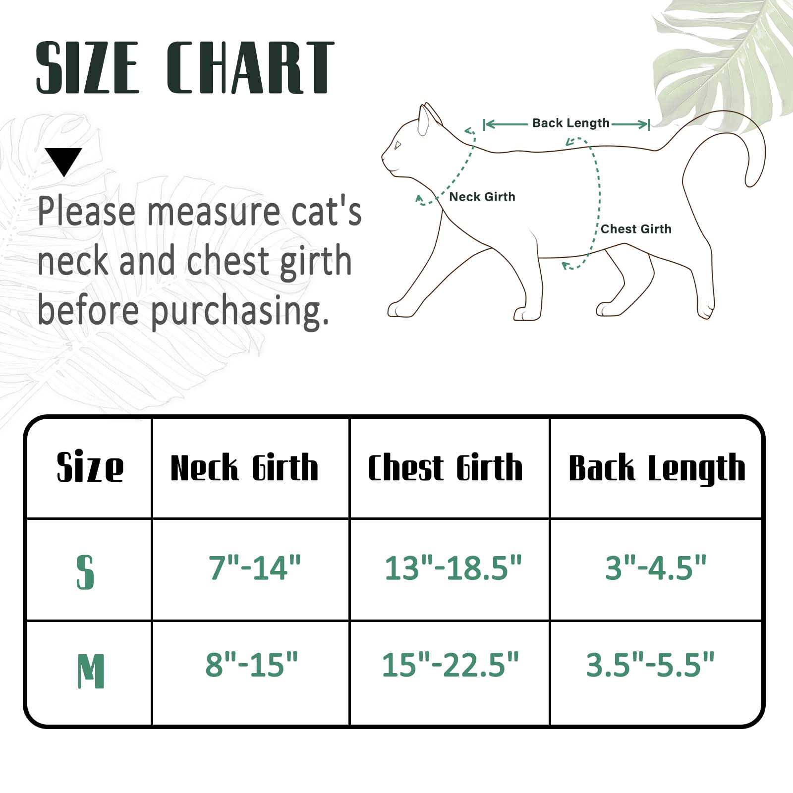 Supet Cat Harness And Leash Escape Proof For Walking, Adjustable For Large And Small Kittens Dogs