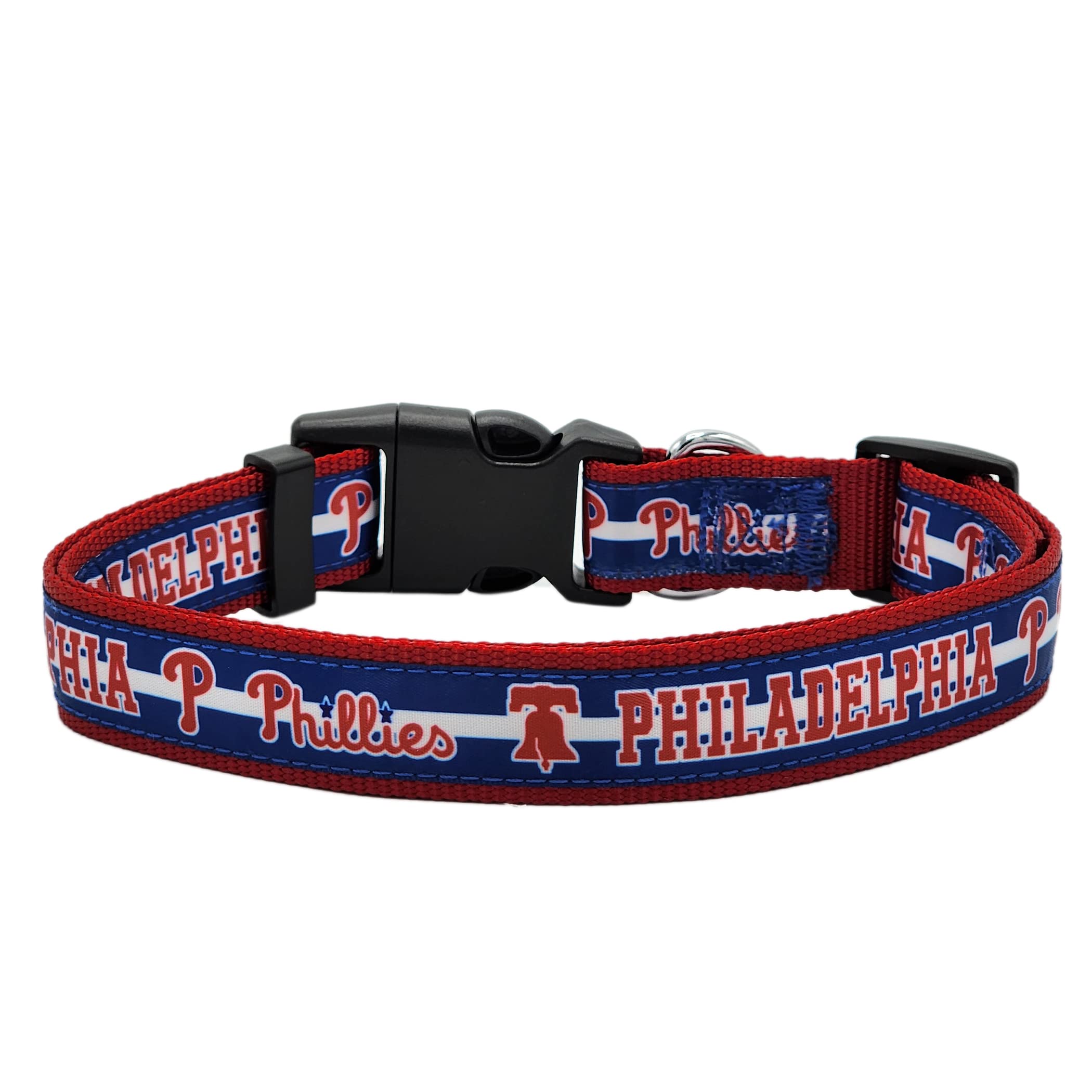 Mlb Philadelphia Phillies Licensed Pet Collar- Heavy-Duty, Strong, And Durable Dog Collar. Available In 29 Baseball Teams And 4 Sizes