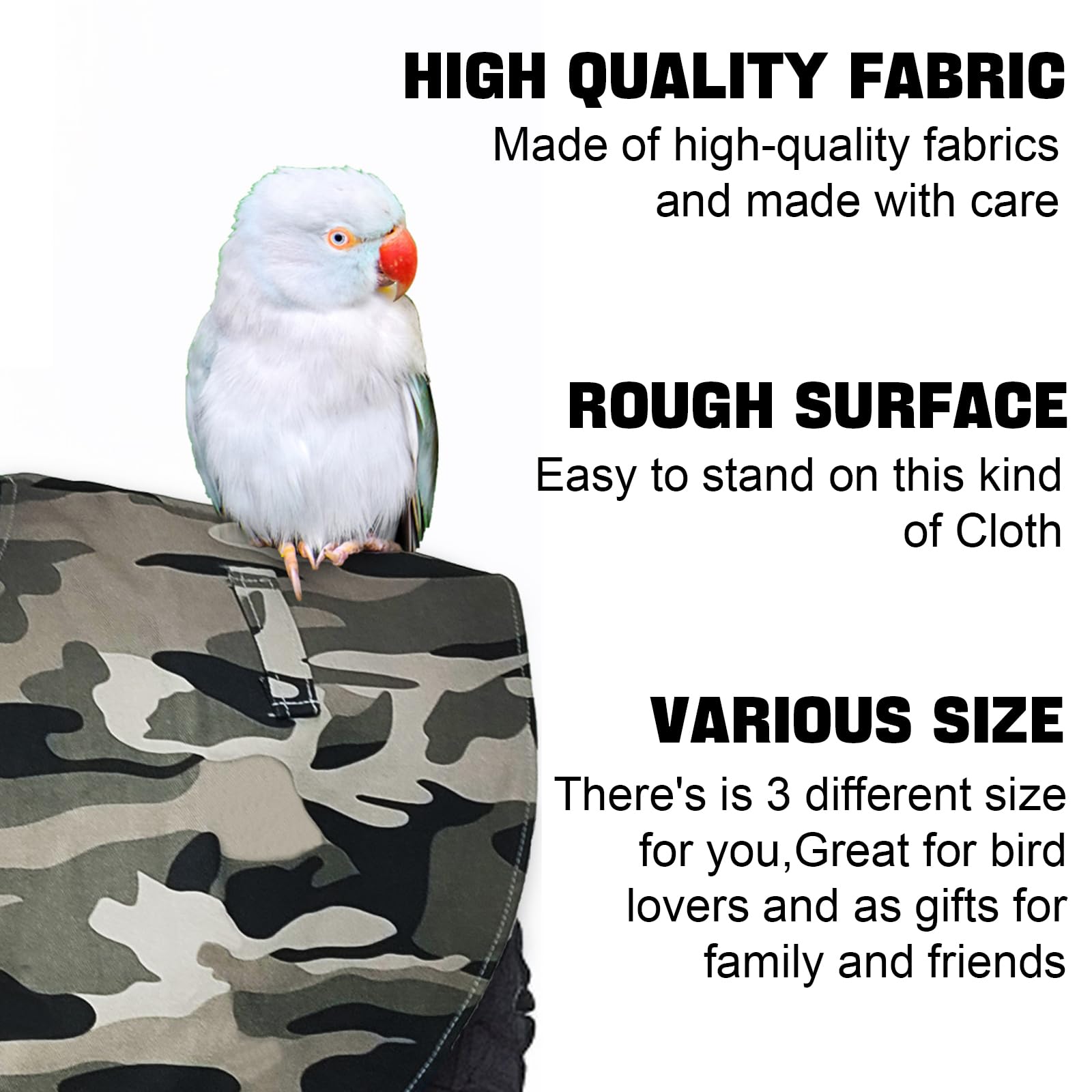 Xqigi Parrot Anti-Scratch Shoulder Poop Protector, Hang Bird Anklet Toys, Waterproof Pet Training Pad Diaper Protective Shawl Fo