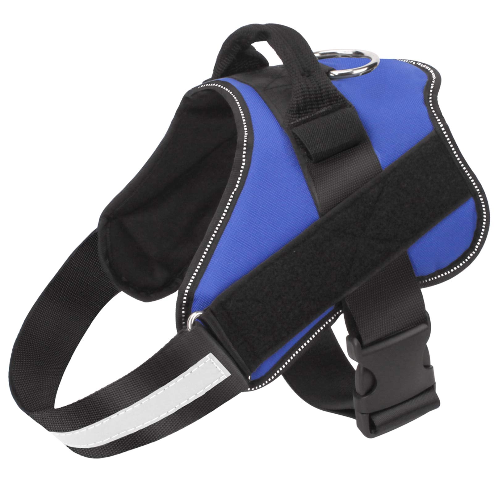Bolux Dog Harness, No-Pull Reflective Dog Vest, Breathable Adjustable Pet Harness With Handle For Outdoor Walking - No More Pulling, Tugging Or Choking (Blue, Xxl)
