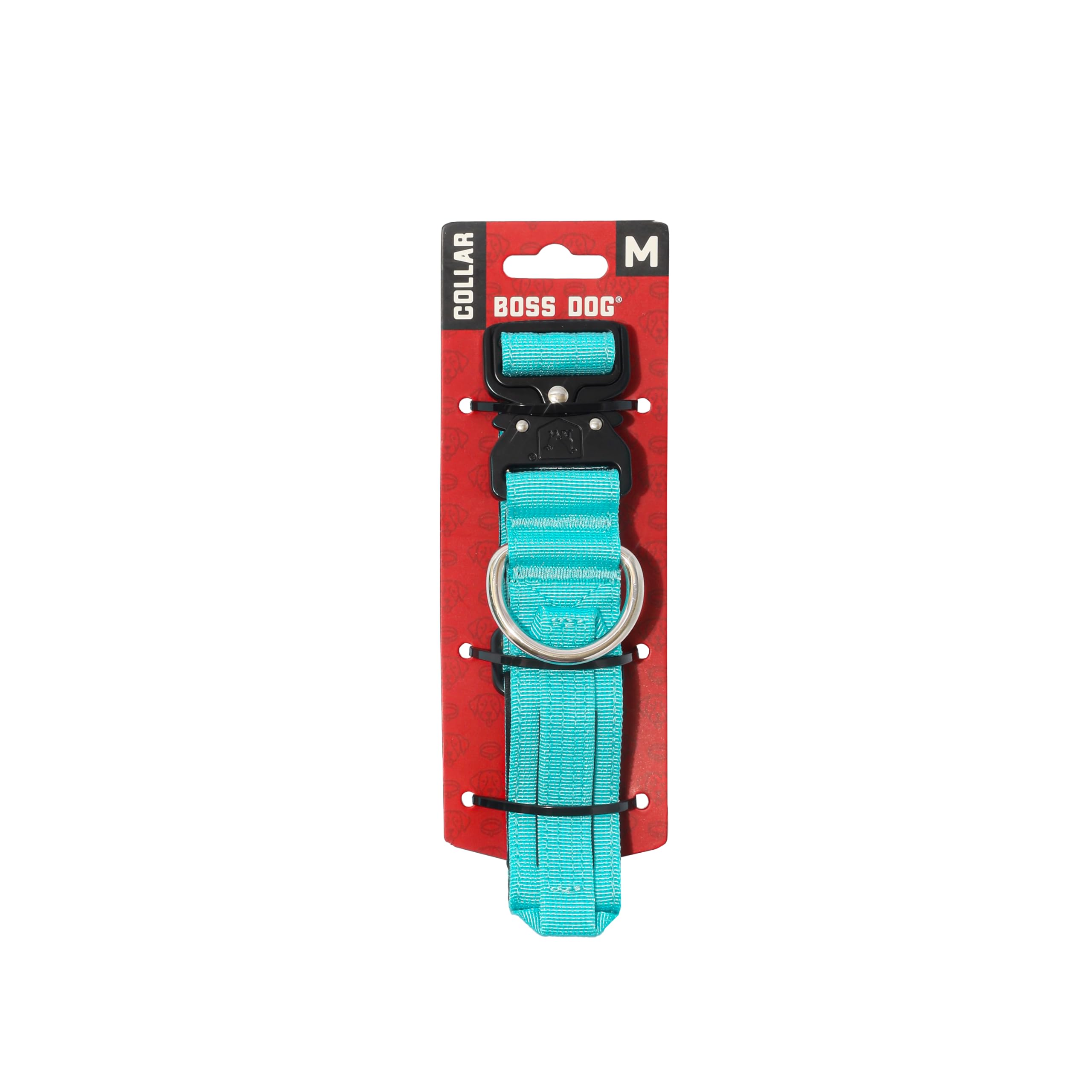 Boss Dog Tactical Collar, Teal, Medium