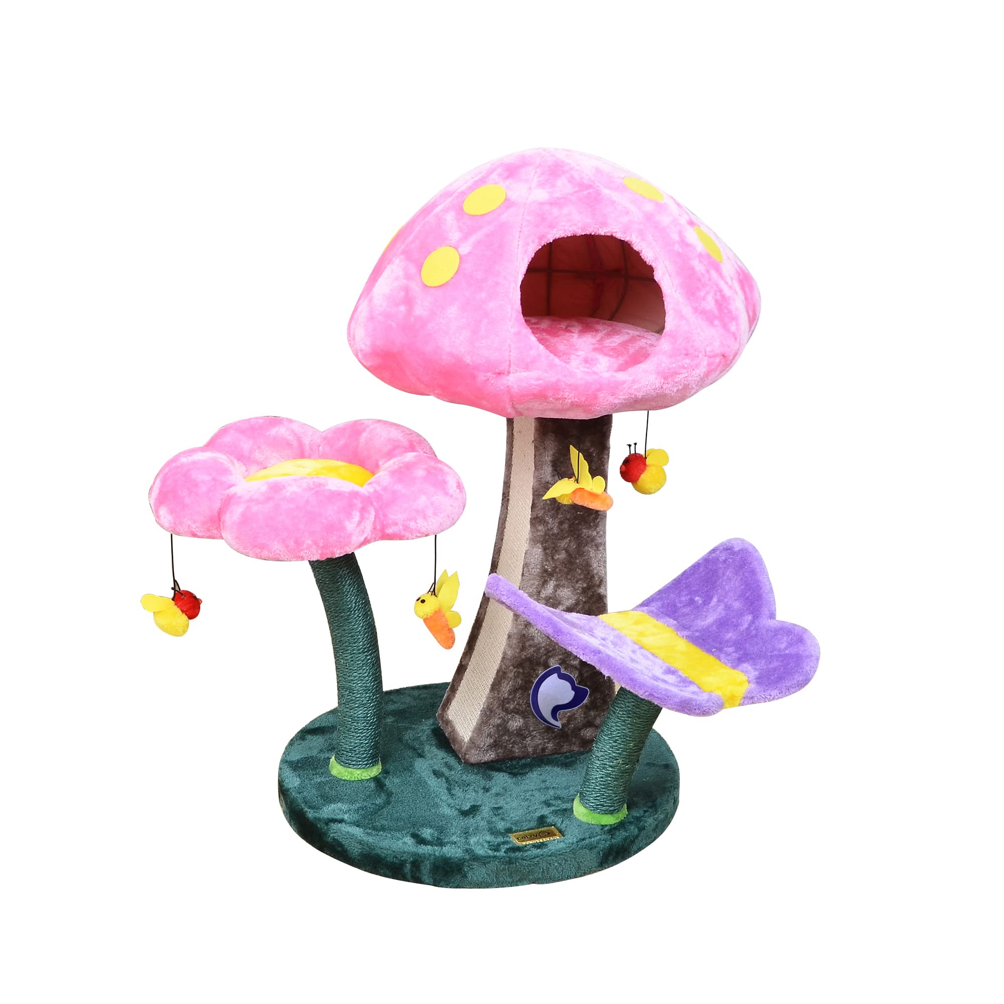 Catry Cat Tree - Nature Looking Of Cat Beds And Furniture All-In-1, Allure Cats Love To Lounge In And Lazily Recline While Playi