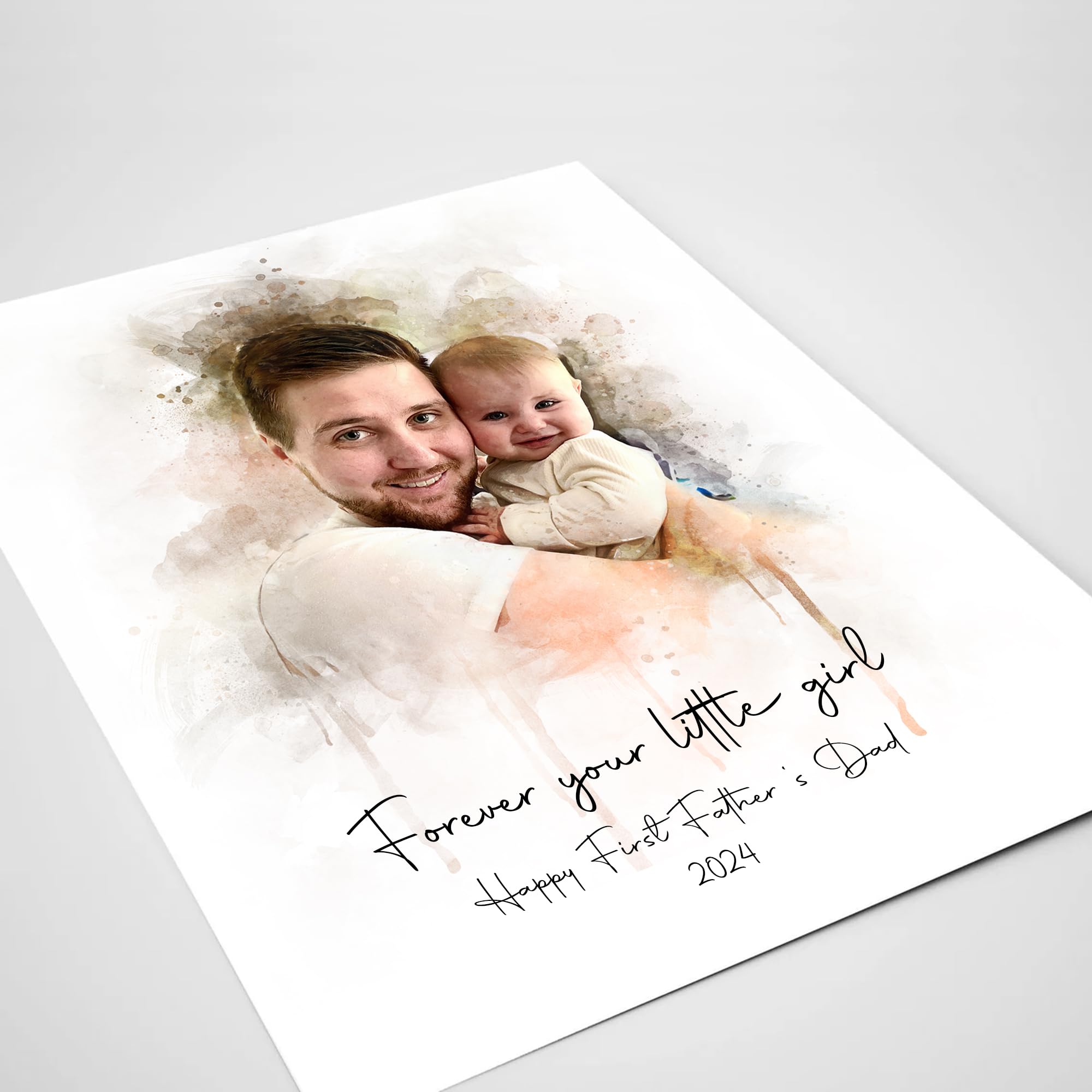 Customized Dog & Cat Portrait - Watercolor Art From Photo - Pet Memorial Gift