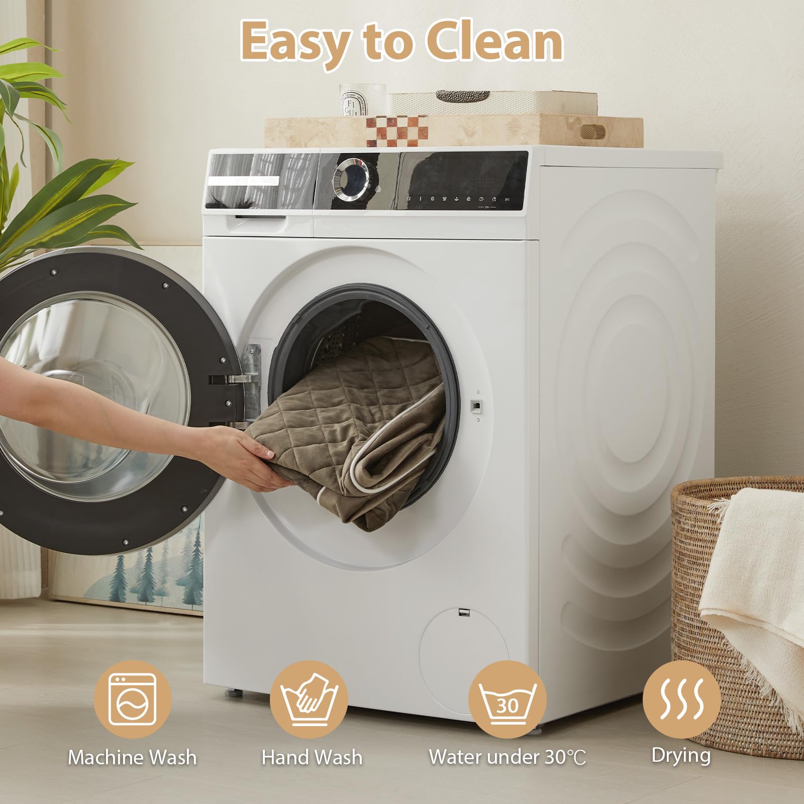 Wnpethome Orthopedic Dog Bed - Extra Large, Waterproof With Removable, Washable Cover & Anti-Slip Bottom, Egg Crate Foam, Multi-