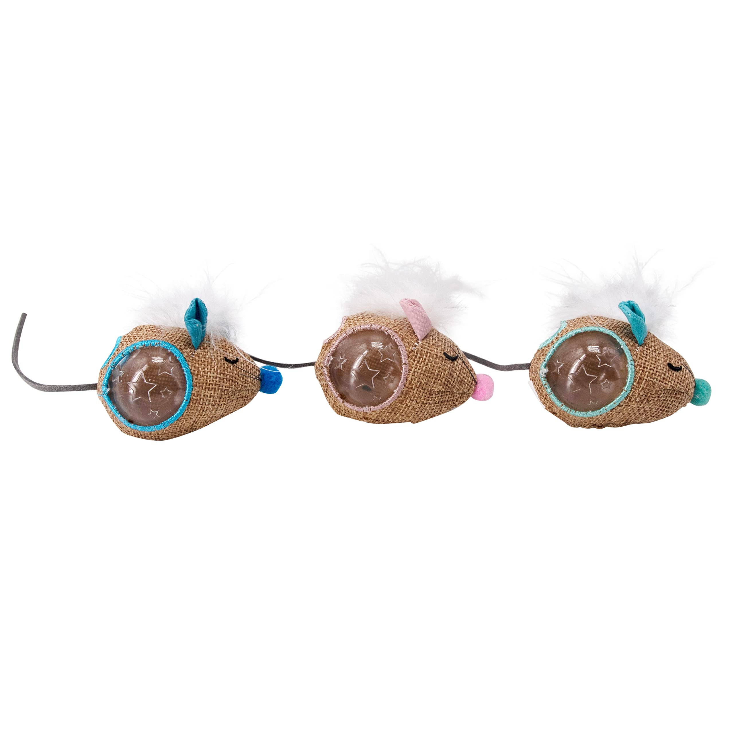 Catstages Mousin Around Hide N Treat Cat Toy - 3 Pack - Treat Dispenser Cat Toy