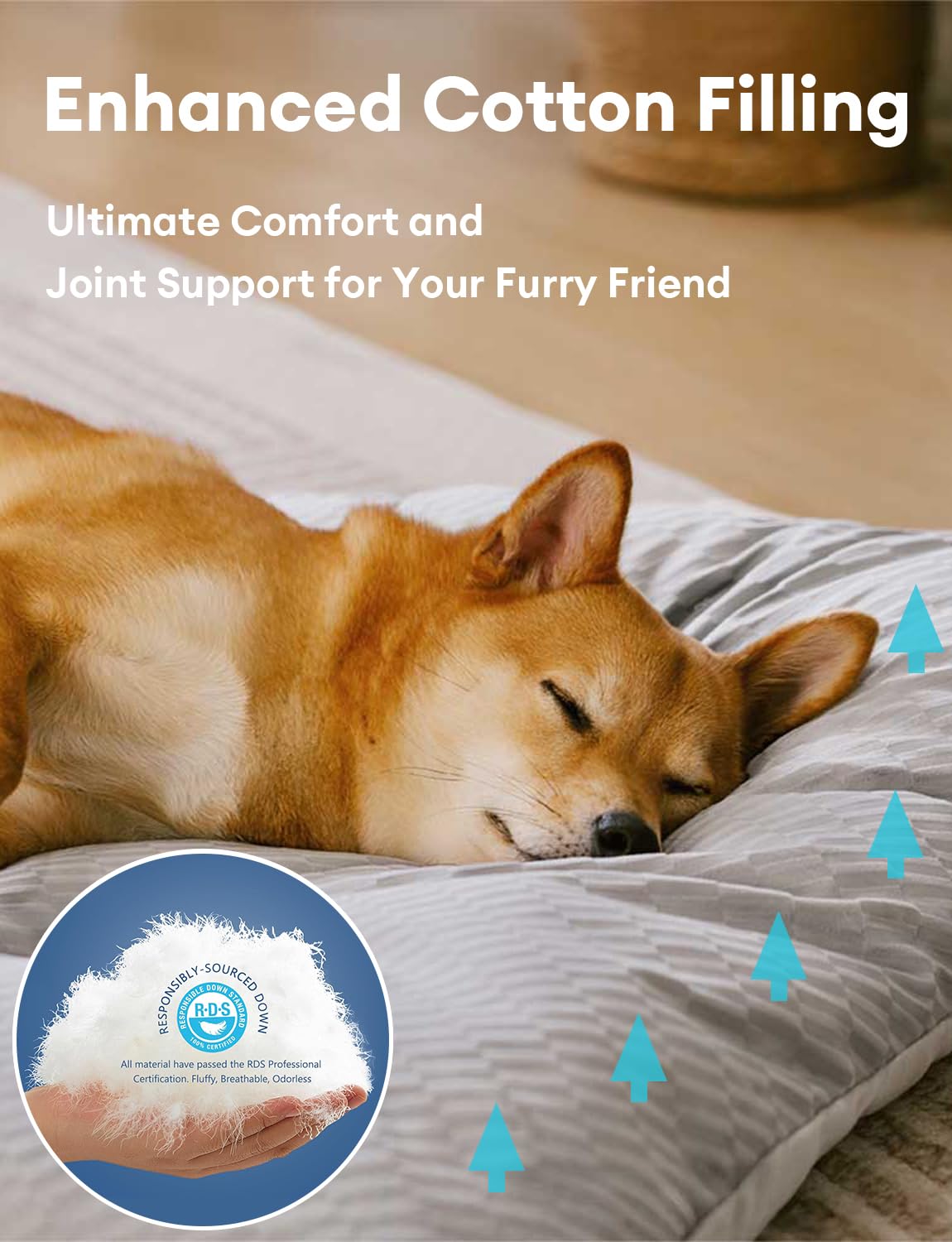 Funny Fuzzy Washable Dog Bed,Reversible Plush Dog Crate Mat, Soft Fluffy Kennel Pad,Pet Sleeping Mattress For Large,Jumbo,Medium
