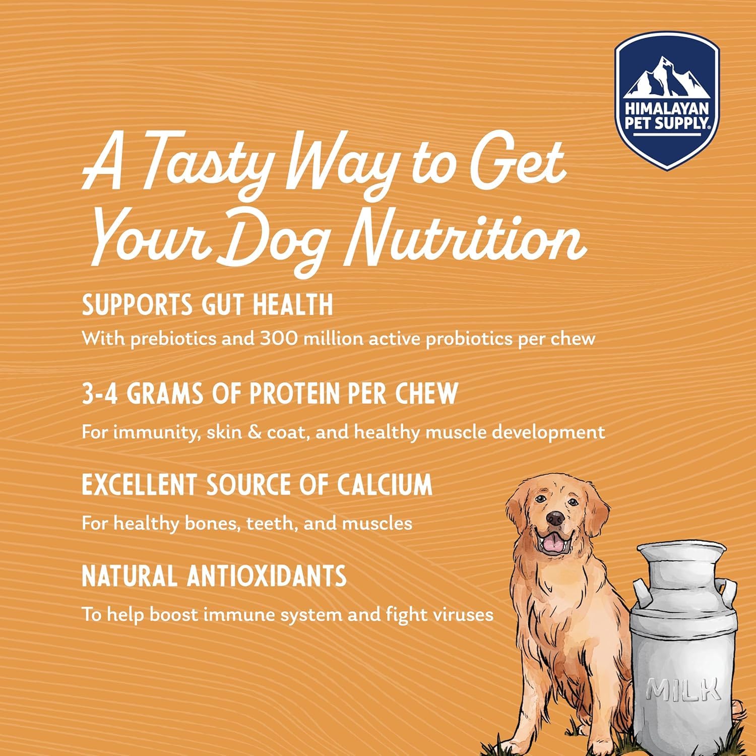 Himalayan Pet Supply Yogurt Sticks Dog Treats in 3 Flavors: 1 Pumpkin, 1 Peanut Butter & 1 Bacon Flavor (3 Bags Total, 5 Sticks/