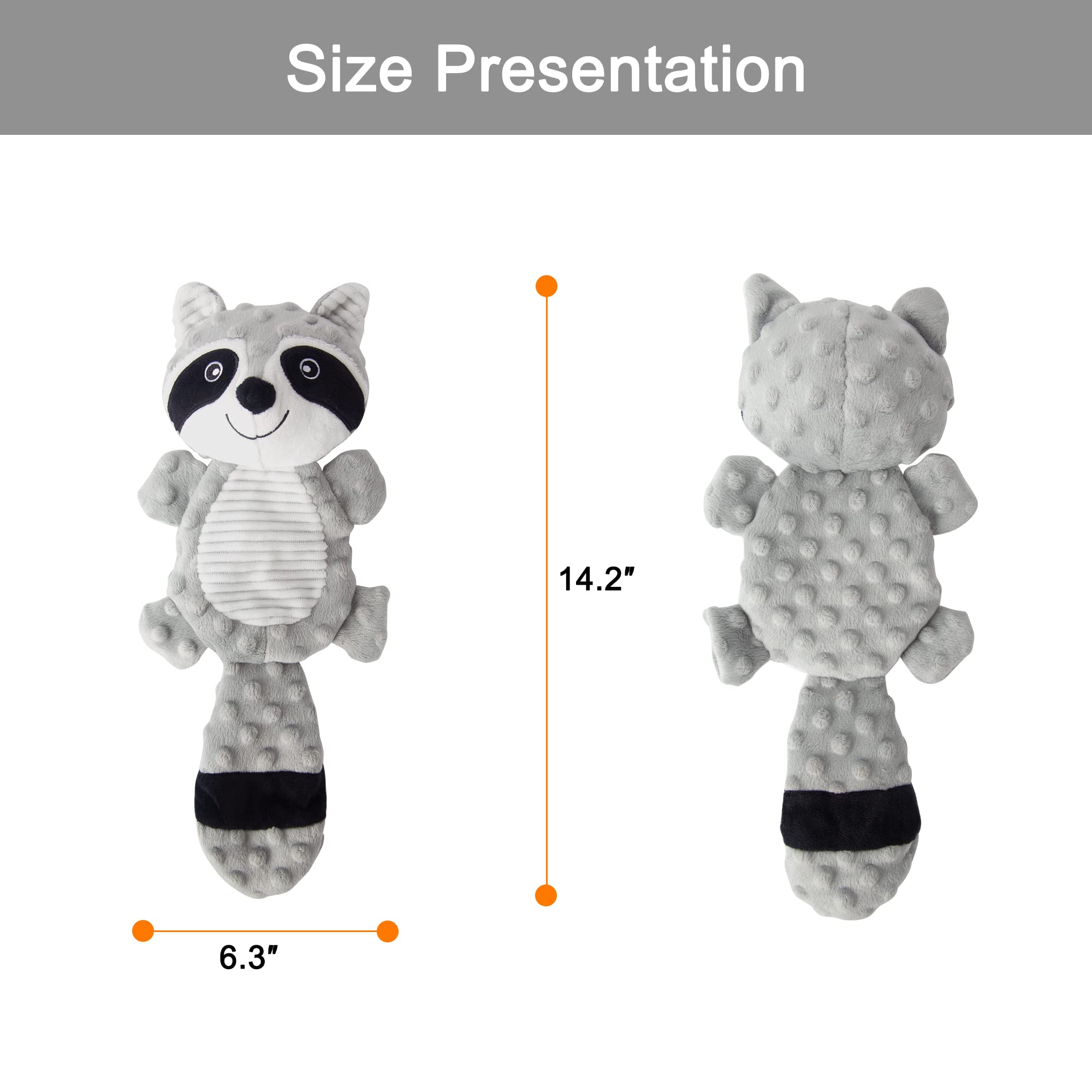 Allhomey Squeaky Dog Toys Plush Chew Toy For Small Medium Dogs Puppy Large Breed, Cute Animal Plush Chew Toy For Indoor Outdoor