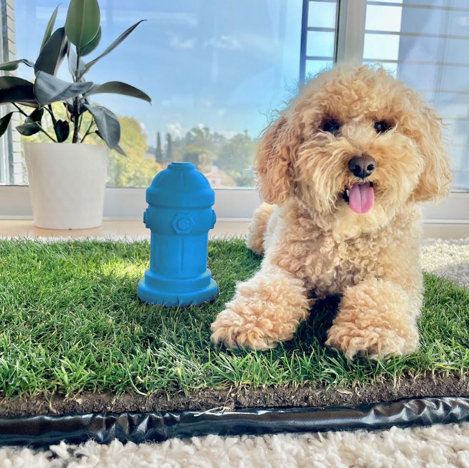 Bark Potty Silicone Potty Training Fire Hydrant for Male Dogs, 4 x 7, Blue - Ideal Pee Training Solution