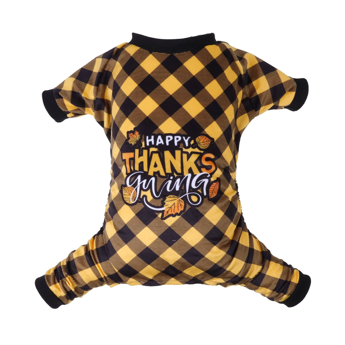 Cutebone Thanksgiving Dog Pajamas Costumes Pet Clothes Cat Apparel Shirt Winter Holiday Cute Pjs Outfits For Doggie Onesies P261Xs