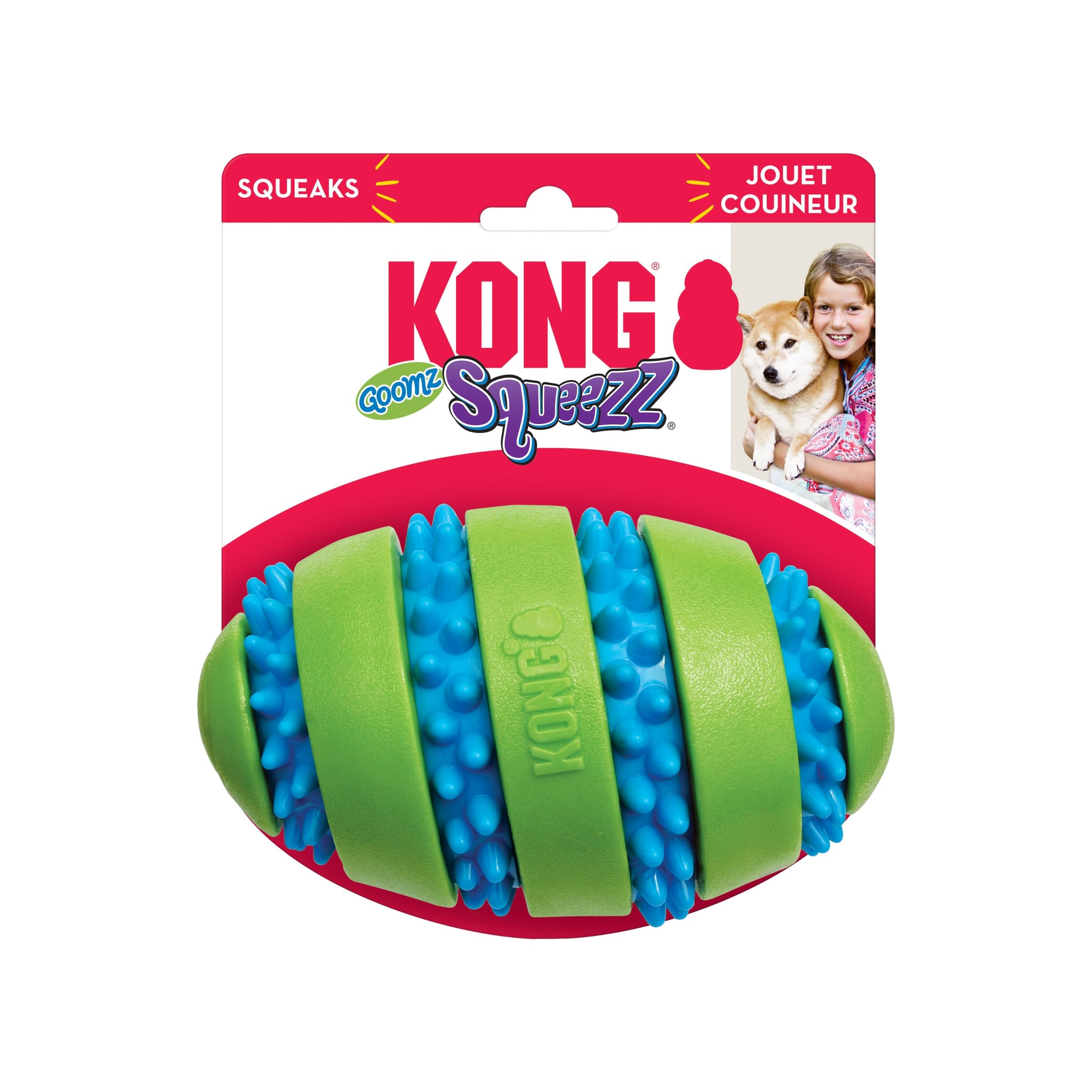 Kong Squeezz Goomz Football Lg