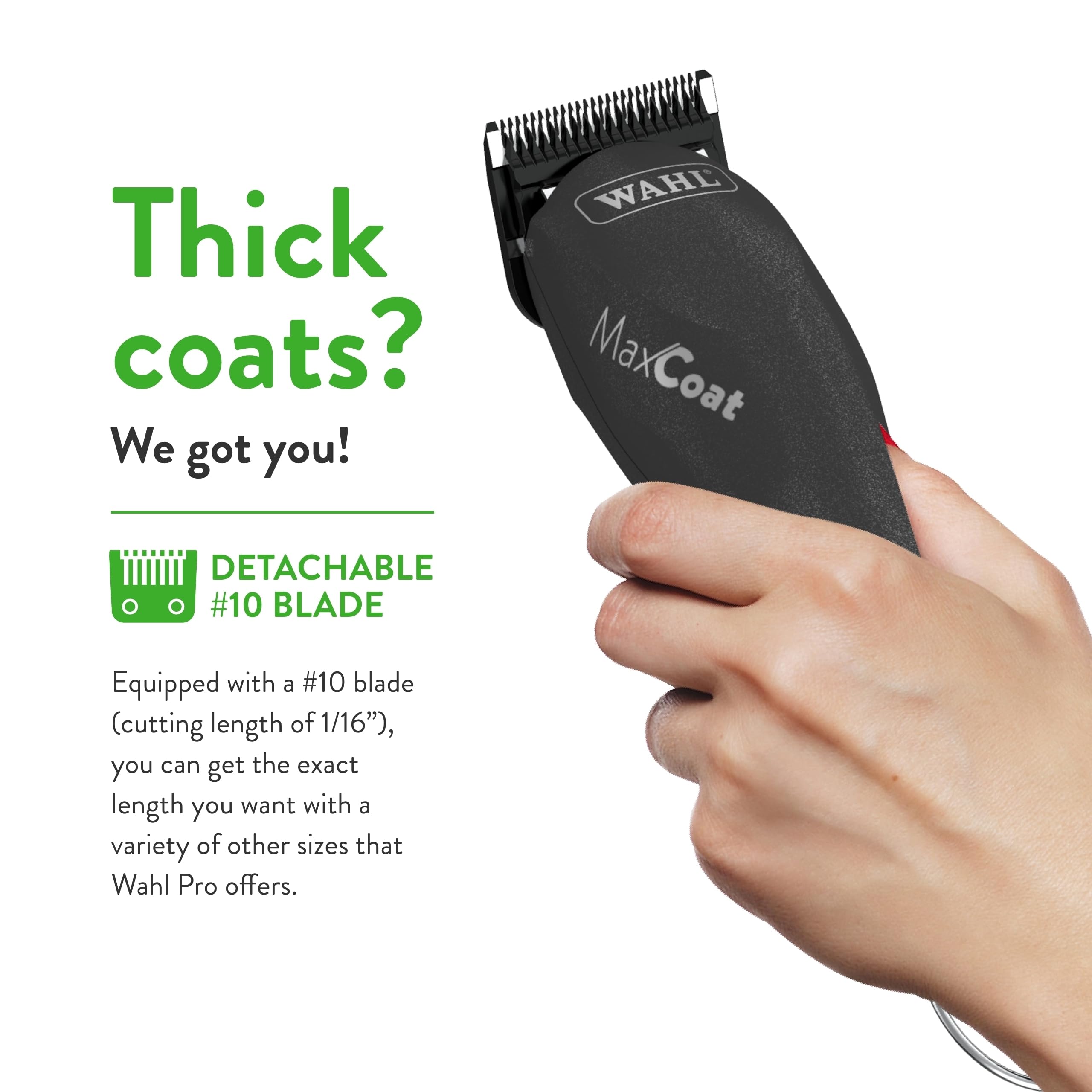 Wahl Pro Animal Equine Maxcoat Horse Clipper - Horse, Dog & Cat Clipper - For Pet Grooming - Corded - Quiet - Black