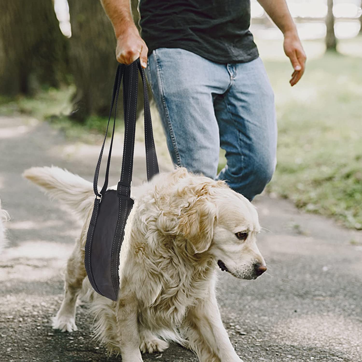 Dog Sling For Back Legs,Dog Sling For Large Dogs Hind Leg Support,Dog Lifting Harness For Rear Legs,Dog Sling Help Lift Dogs Rear For Canine Aid Old K9 Cruciate Ligament Rehabilitation (L)