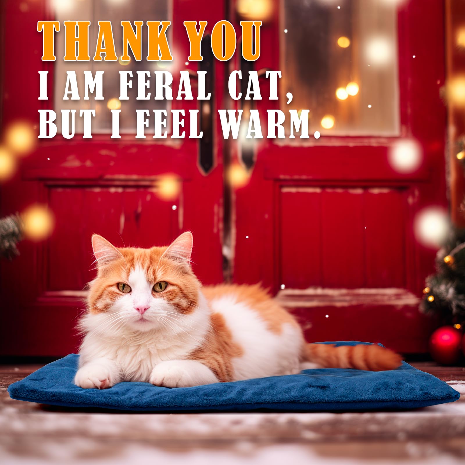 Kiroto Outdoor Cat Heating Pad, Waterproof, Safe Electric Heat, 27'' X 16''