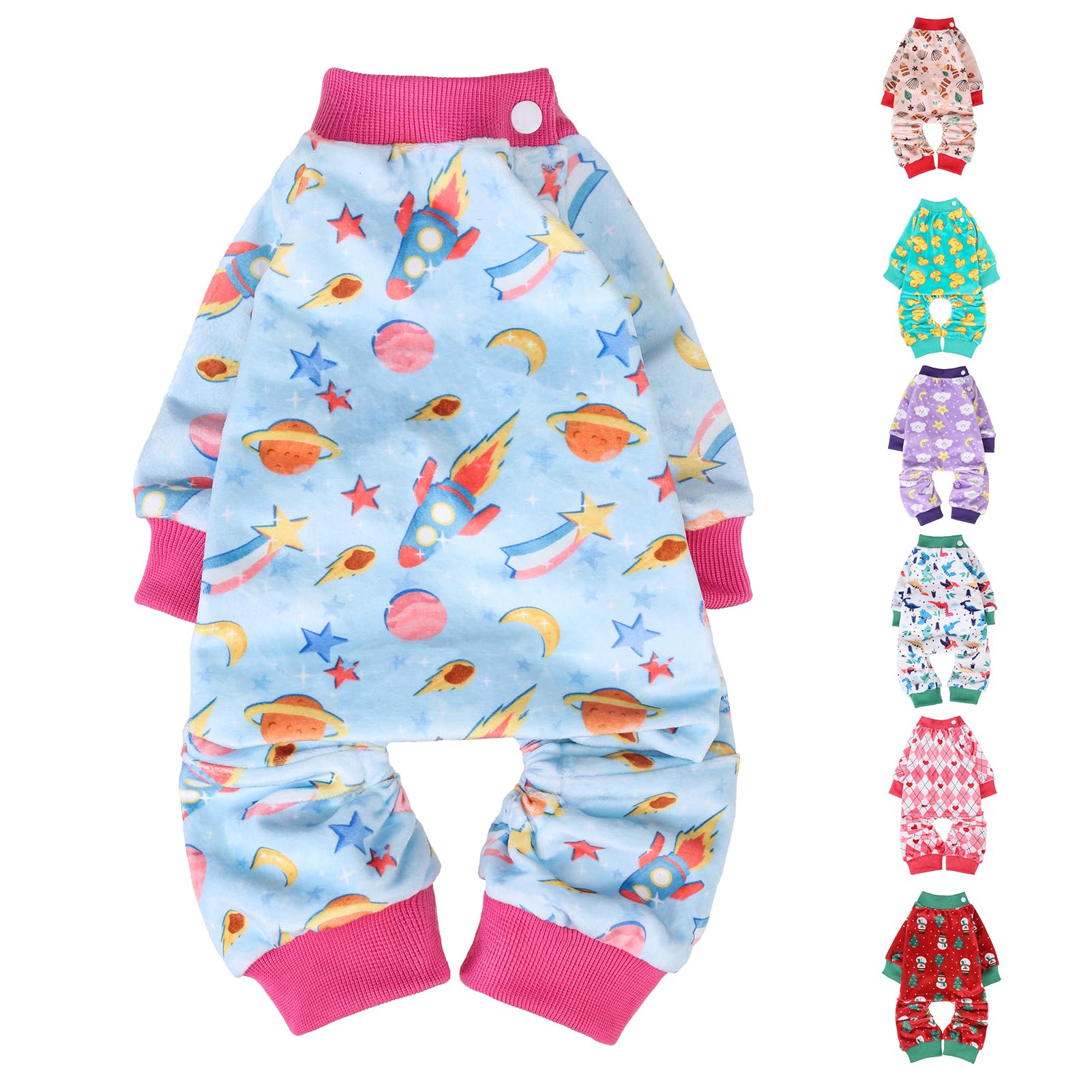 Beautyzoo Dog Pajamas For Large Dogs, Dog Pjs Winter Warm Jammies For Xx-Large Size Dogs, Soft Stretchable Fleece Dog Jumpsuit, 