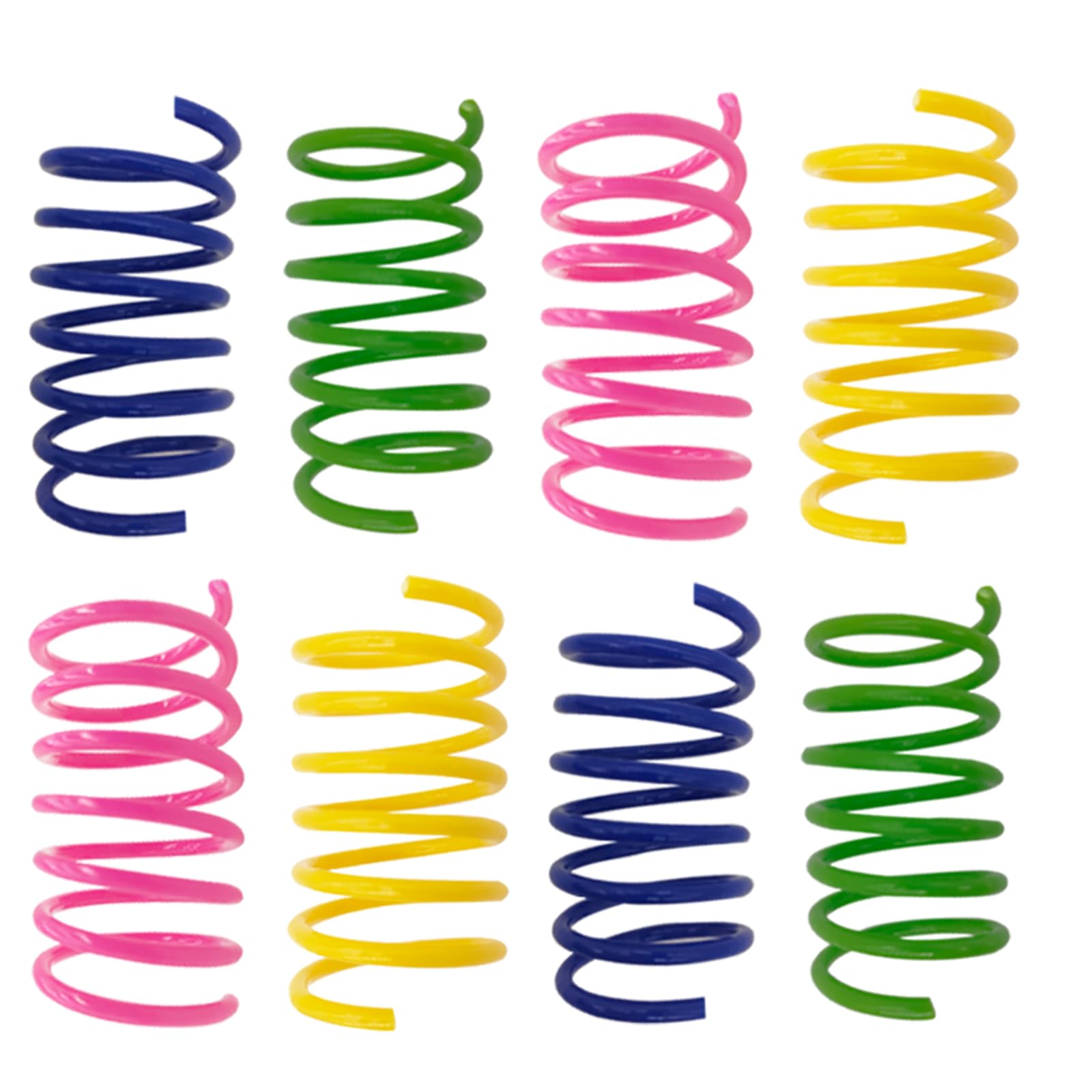 AGYM Cat Spring Toys 90 Packs for Indoor Cats, Durable Plastic Spring Coils Attract Cats to Swat, Bite, Hunt, Interactive Spring