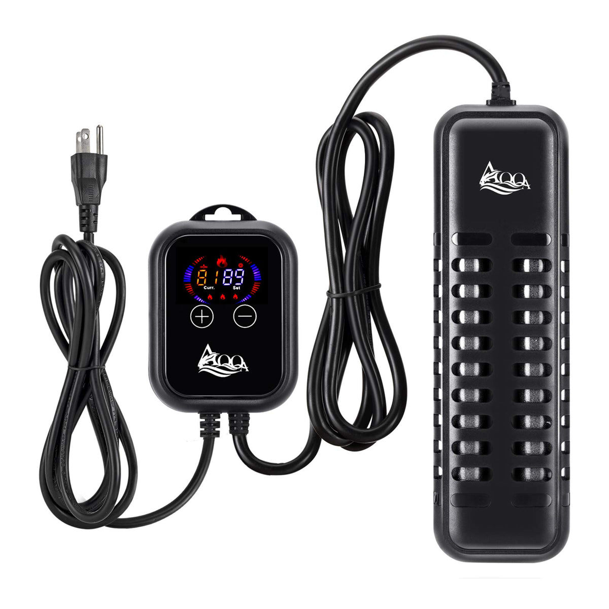 Aqqa Submersible Aquarium Heater,100W200W300W500W800W1200W Fish Tank Heater,External Temperature Controller Led Temperature Disp