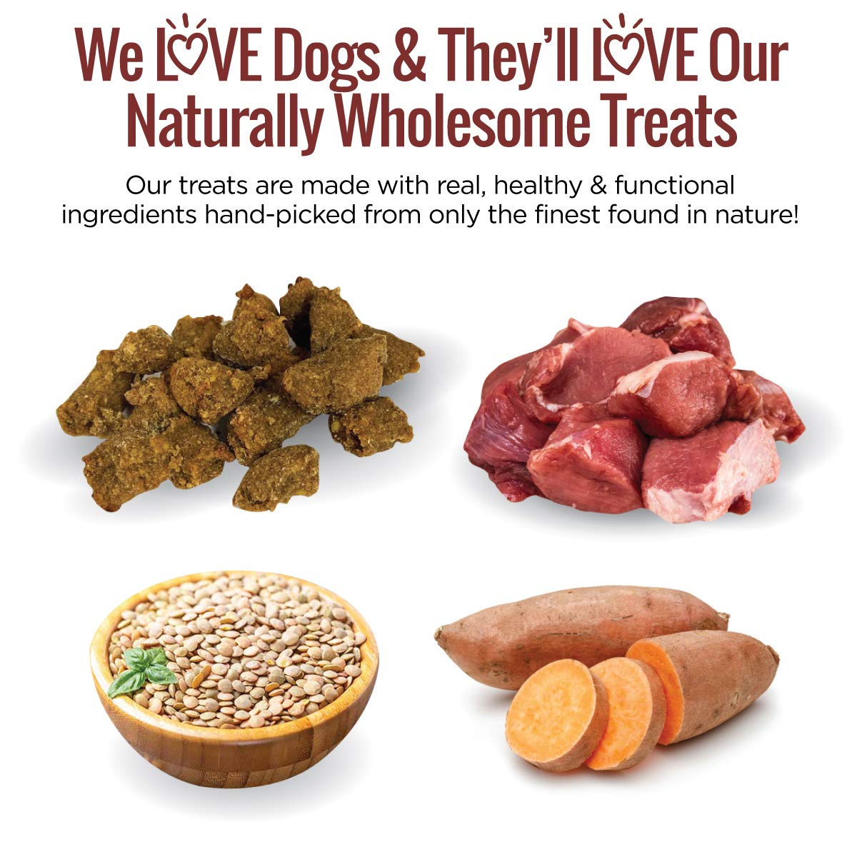 Smart Cookie All Natural Dog Treats - Wild Boar & Sweet Potato - Training Treats for Dogs with Allergies, Sensitive Stomachs - S
