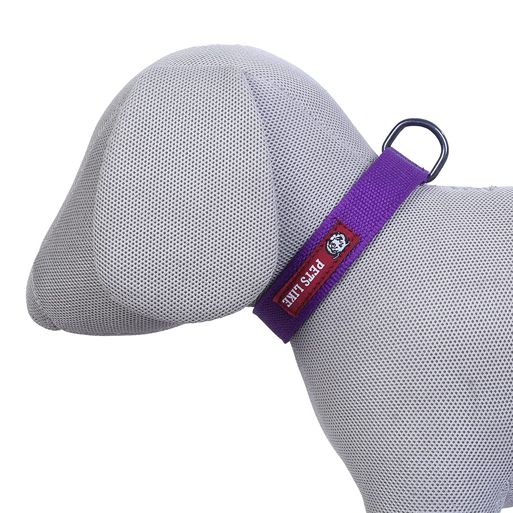 Petslike Dog Collar Polyester | 25Mm Width | Adjustable Pet Collar | Purple | Soft & Strong For Small & Medium Dogs