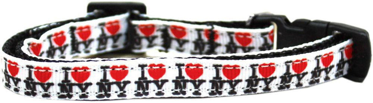 Mirage Pet Products I Heart NY Ribbon Cat Safety Collar