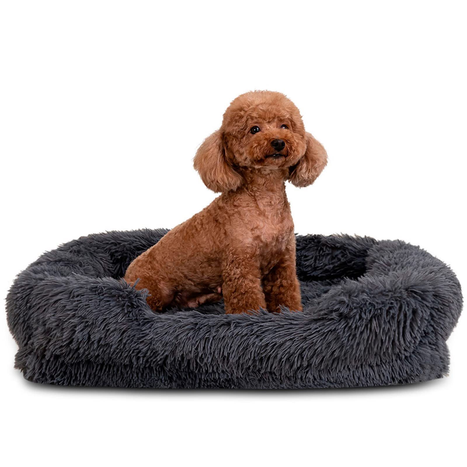 WELLYELO Medium Dog Bed Cat Bed Fluffy Plush Dog Crate Beds for Medium Dogs AntiSlip Pet Bed Dog Crate Pad Sleeping Mat Machine