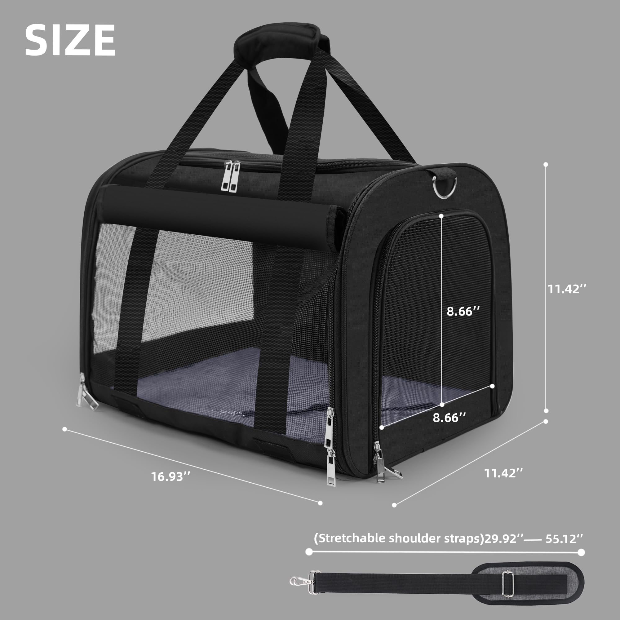 Twdepart Cat Carrier Backpack - Durable, Ventilated & Foldable With Roll-Up Shade, Includes Free Collapsible Bowl & Cushion For