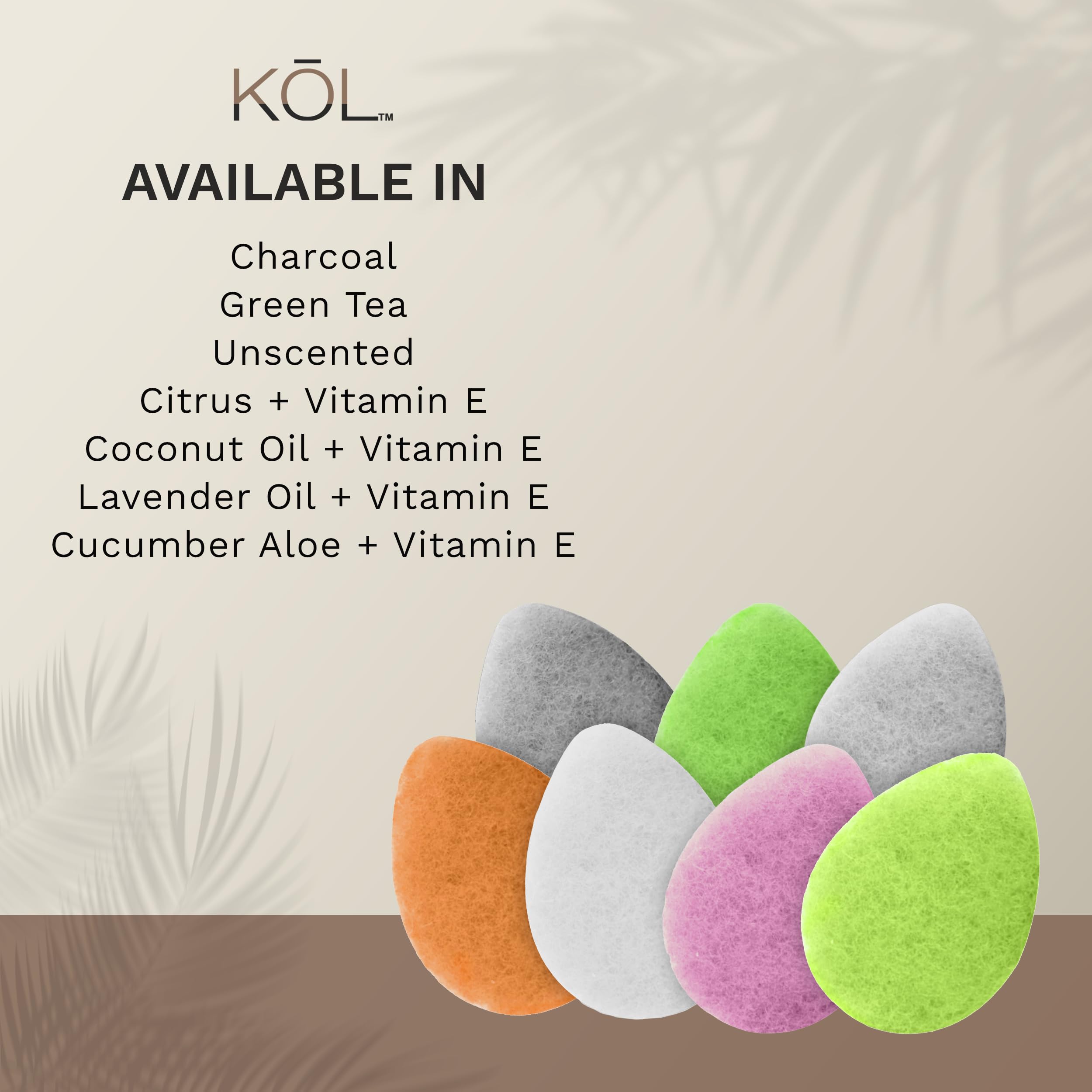 KOL Charcoal Exfoliating Face Scrubber Pads - 12 Count Disposable Loofah for Daily Cleansing and Makeup Removal