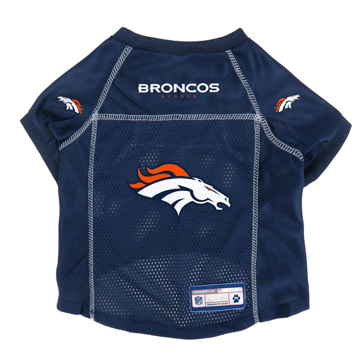 Littlearth Unisex-Adult Nfl Denver Broncos Basic Pet Jersey, Team Color, Large, (320134-Brnc-L)