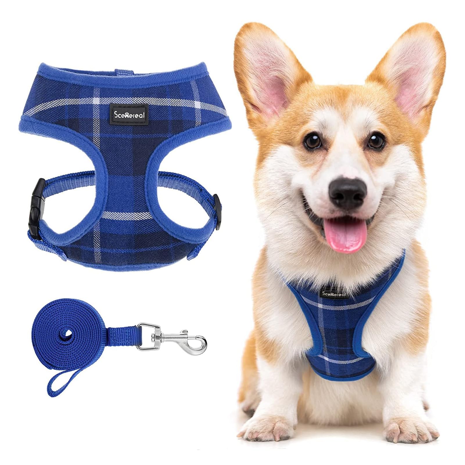 Scenereal Puppy Harness And Leash Set - Soft Mesh No Pull Vest Small Dog Padded Harness For Puppies & Cats