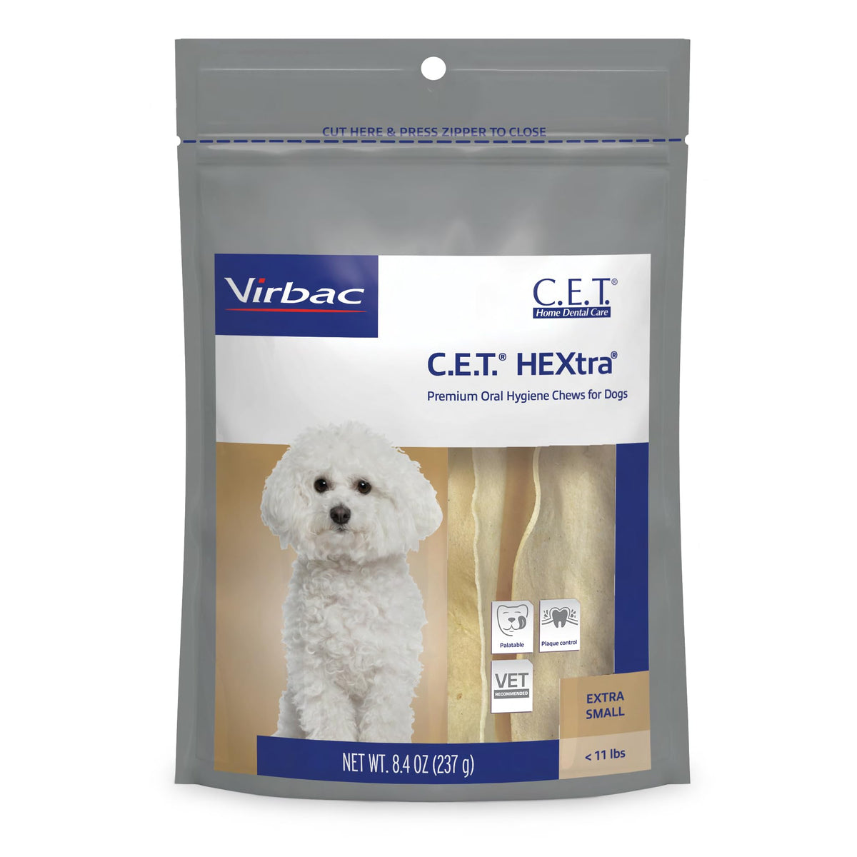 Virbac Cet Hextra Premium Oral Hygeine For Dogs, Under 11 Lbs(Pack Of 1)