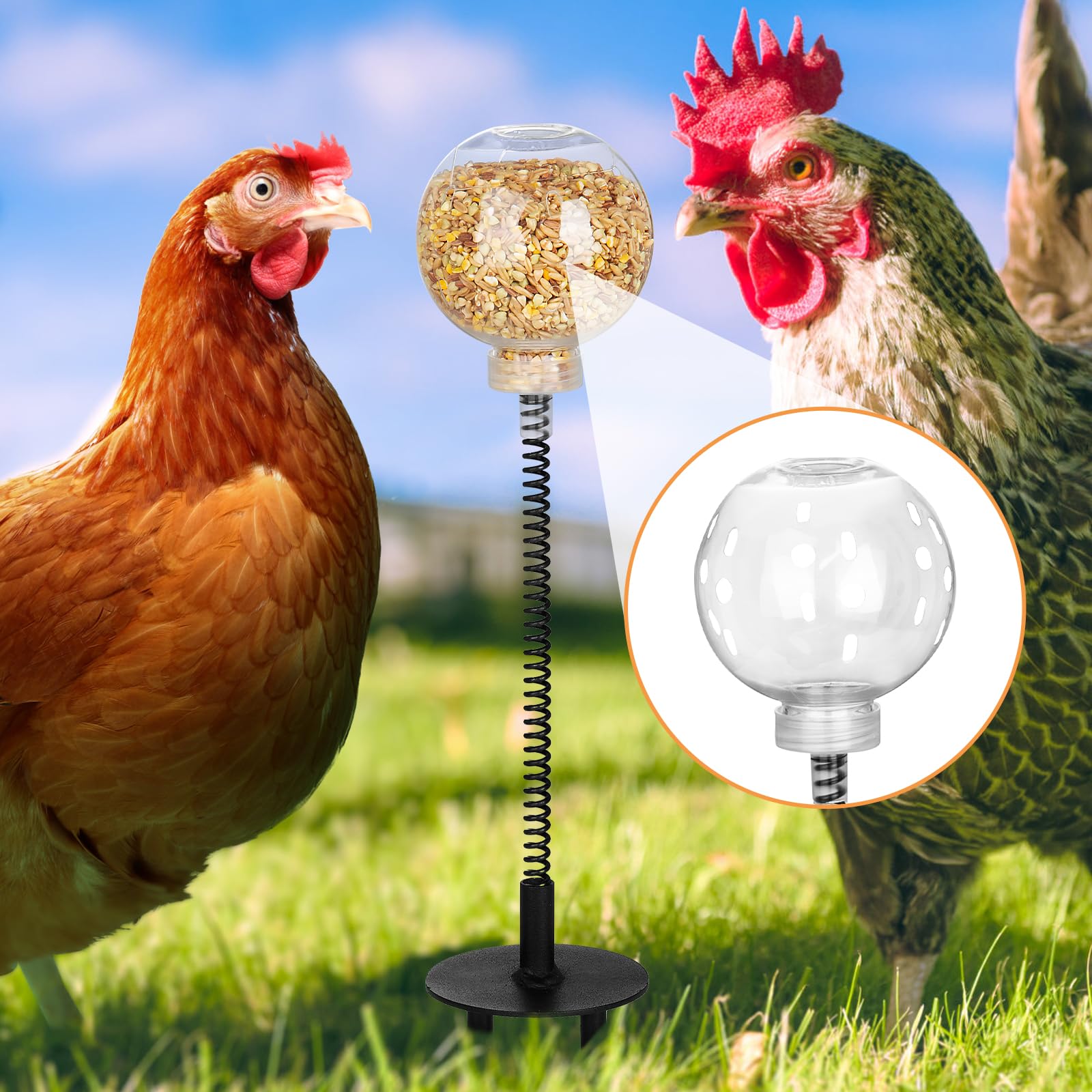 Peck Toy, Interactive Slow Feed Release Toy for Your Flock, Chicken Slow Feeder Boredom Busting Fun Maintain Your Hens Entertain